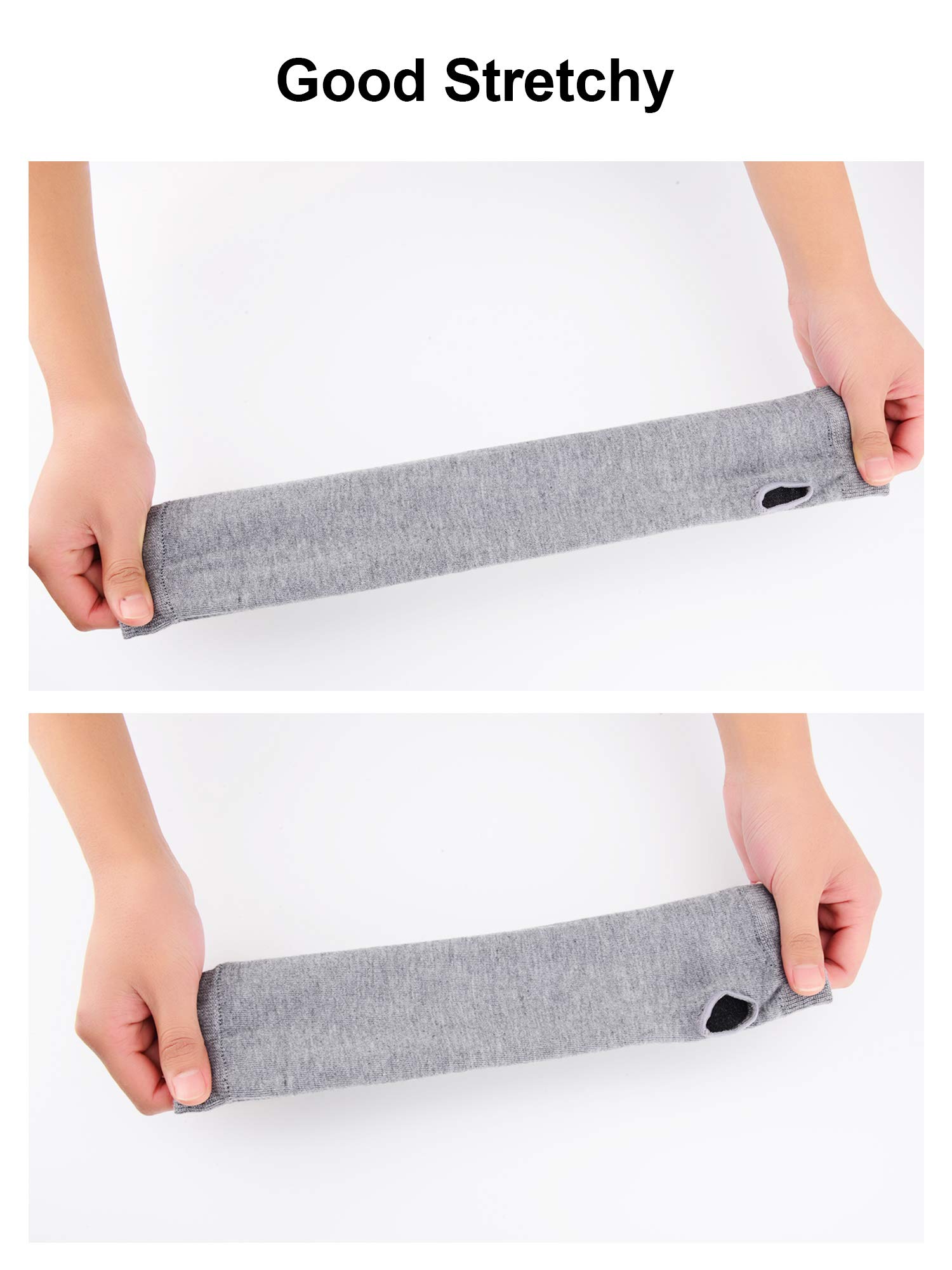 Bememo 4 Pairs Arm Warmer Fingerless Gloves for Women Long Arm Sleeves Knitted Elbow Length Gloves Gothic Thumb Hole Mittens