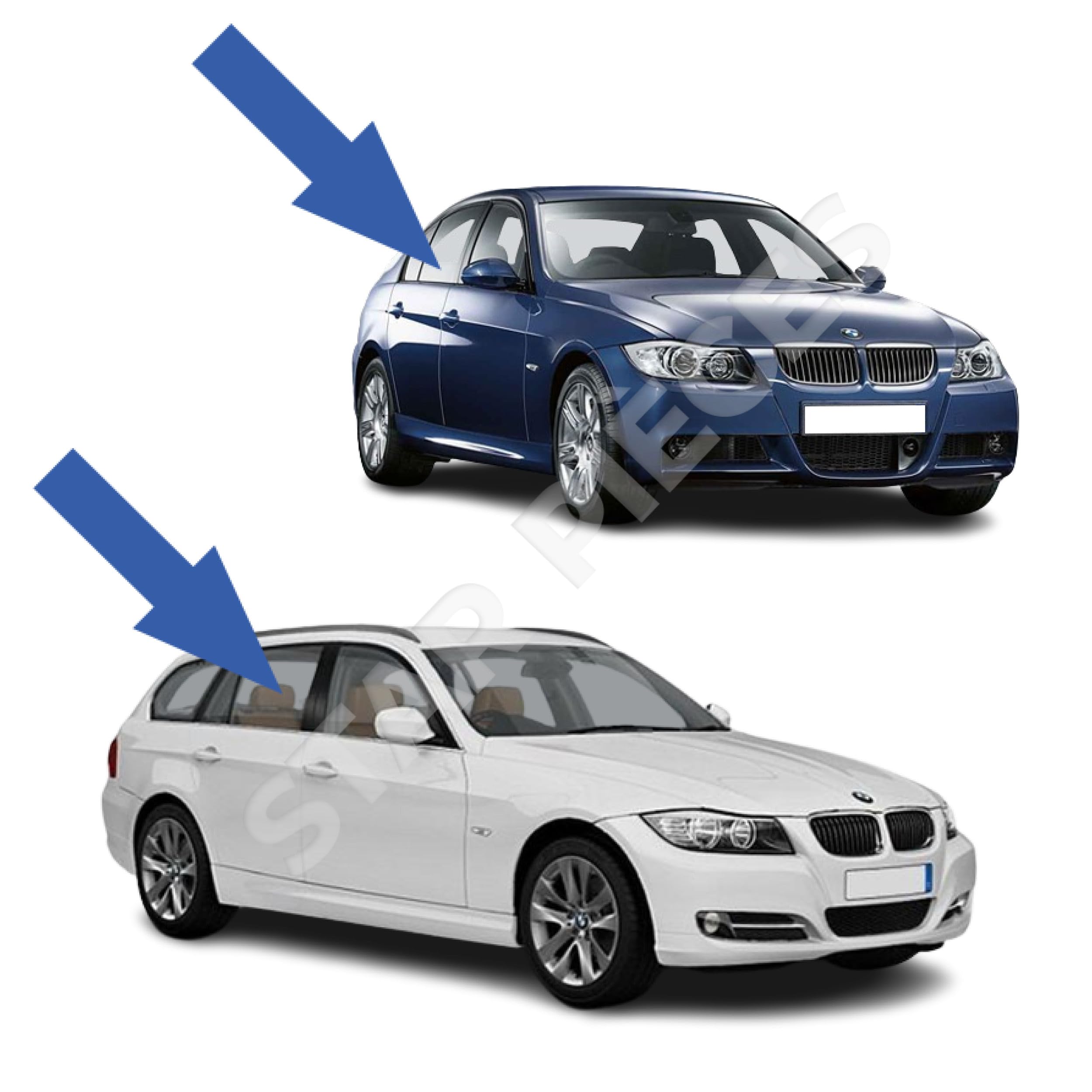 STARKIT PERFORMANCE Elevalunas compatible para BMW E90 E91 (Serie 3) (2005-2012) TRASERO DERECHO (trasero pasajero) 51357140590