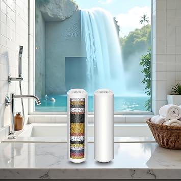 Universal Shower Filter Cartridge Replacement for INAVAMZ/SparkPod/Rexsoul Handheld Filtered Shower Head, Multi-Stage Filtration Water Softerner Filters for Hard Water (2)