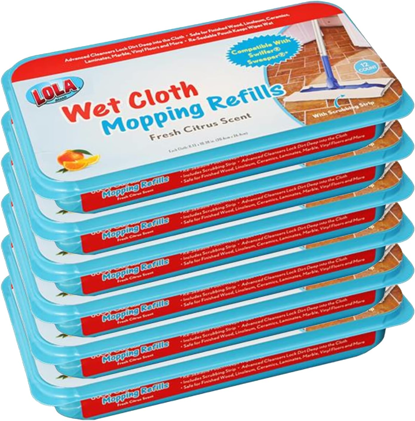 Lola Products Wet Mopping Pad Refills Swiffer Sweeper