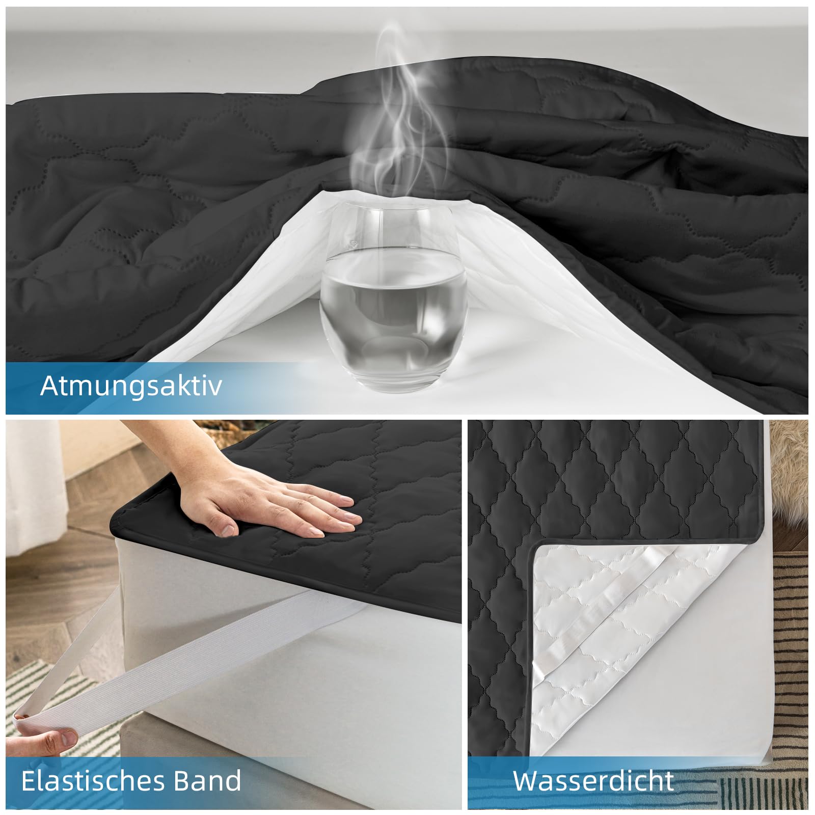 Protège-Matelas Imperméable Mafudoxi 140x200cm - Anti-Humidité, Respirant - Pour Matelas Jusqu'à 30cm