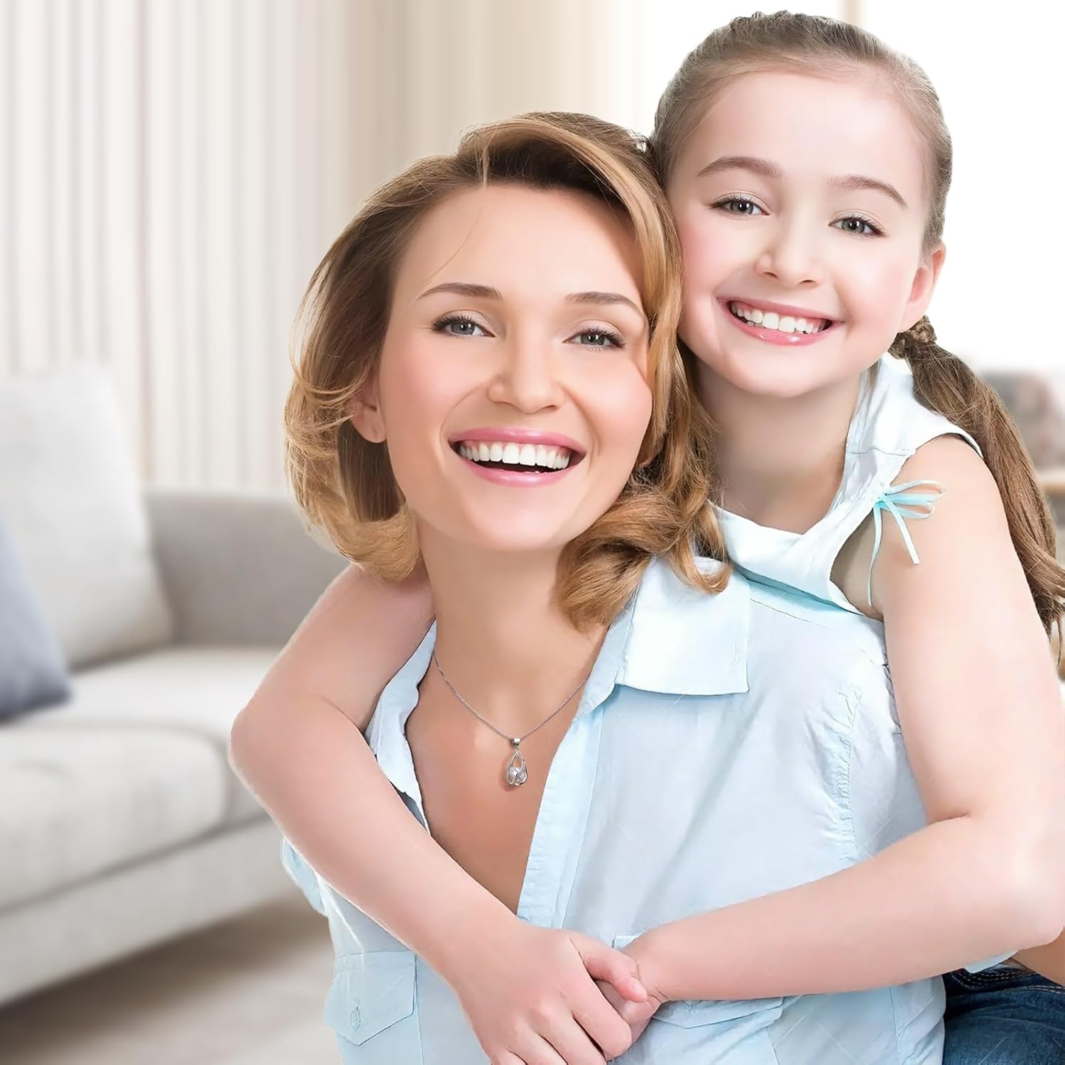 Pearl Necklaces for Women Freshwater Pearl Pendant Necklace Gift S925 Sterling Silver Jewelry Gifts with Heartfelt Message Birthday Christmas Thanksgiving Day Gifts - Image 4