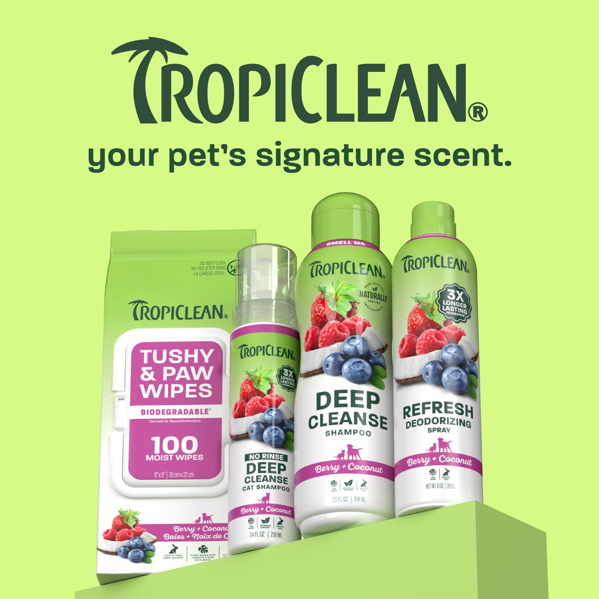 TropiClean Berry & Coconut Waterless Cat Shampoo | Deep Cleansing Dry Shampoo for Cats | Natural Cat Shampoo Derived from Natural Ingredients | Made in the USA | 7.4 oz. - image 8