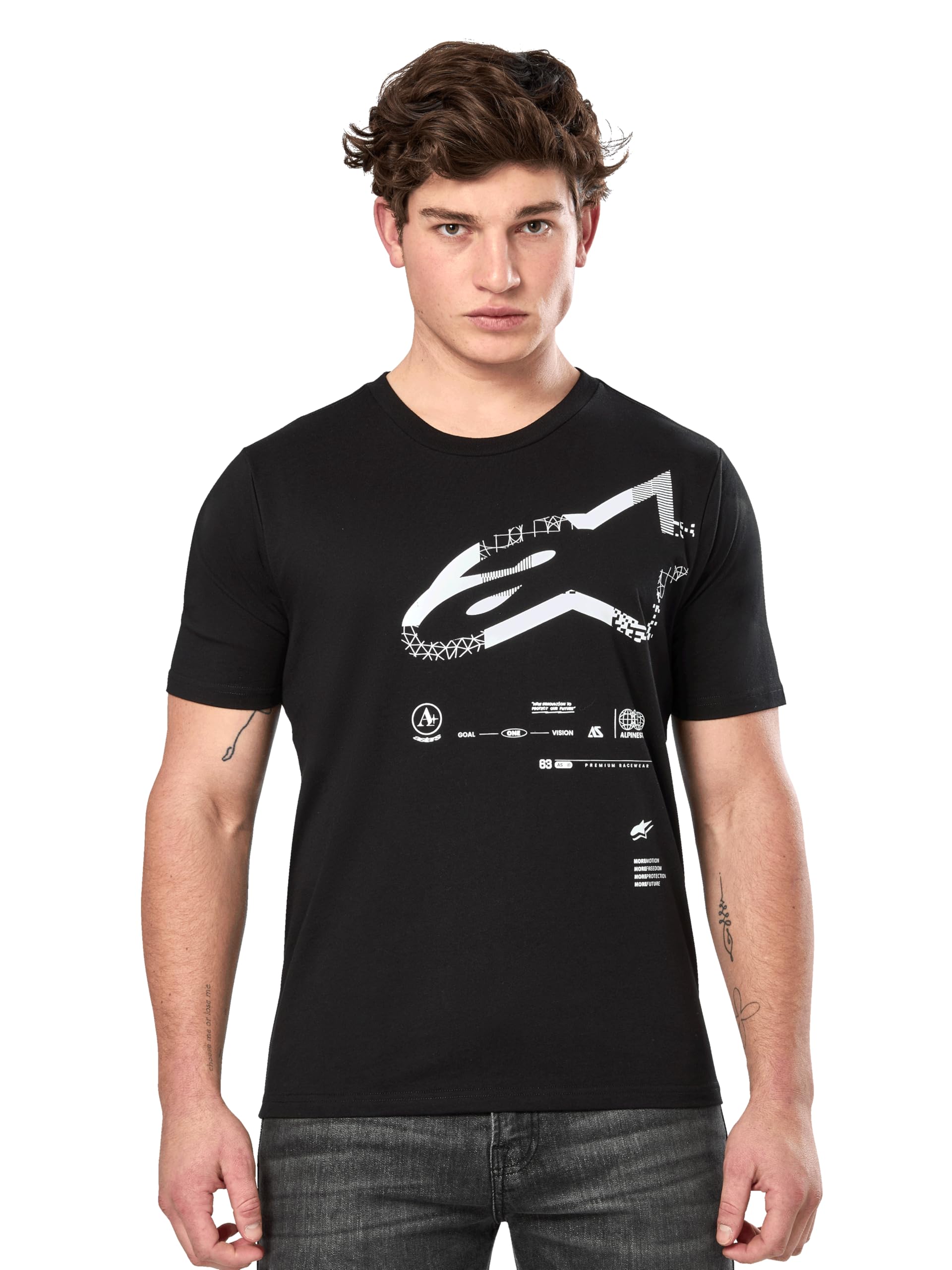 Alpinestars Men's Black Geografica Ss Csf Tee T-Shirt, M