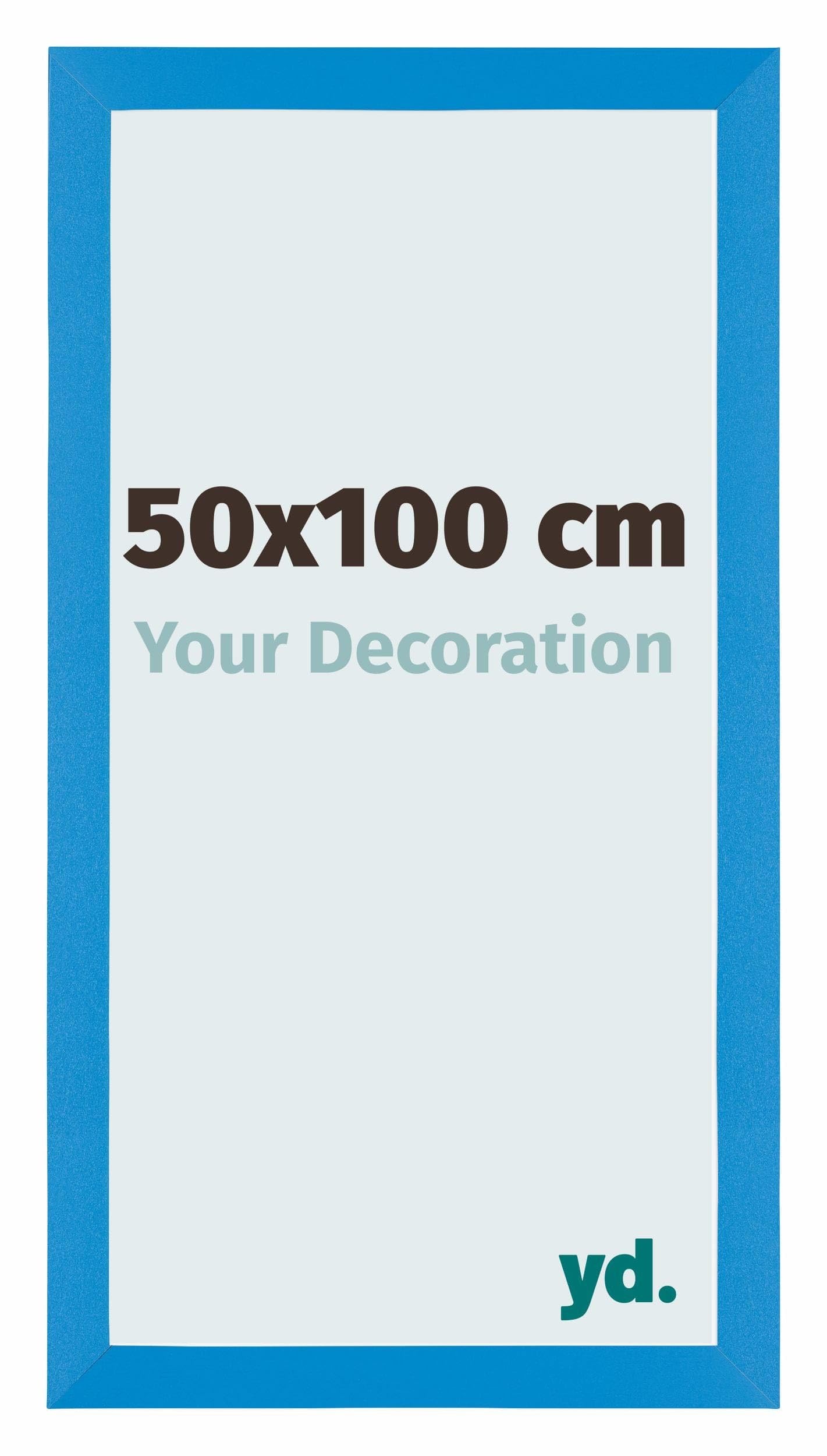 Your Decoration - Picture Frame 50x100 cm - Bright Blue - Decorative Wall Frame in MDF with Antireflection - Frame 50x100 - Mura