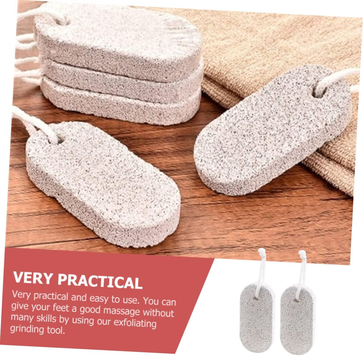 20pcs Volcanic Stone Foot Exfoliator for Dead Skin Removal Durable Pumice Stones for Pedicure Callus Remover for Soft Feet