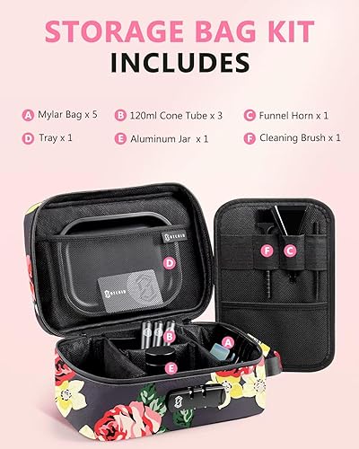 Miniatura 8 de OZCHIN Bolsa grande a prueba de olores con cerradura de combinación, caja de bloqueo a prueba de olores, estuche de almacenamiento de viaje, bolsa