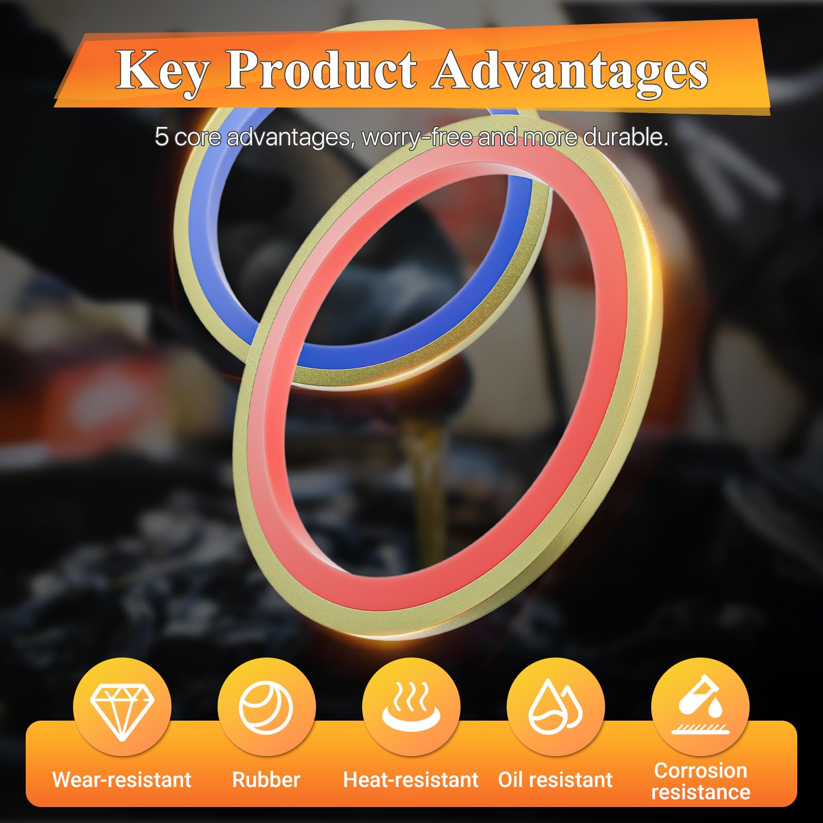 245 PCS Bonded Seal Oil Washers, Oil Drain Plug Gaskets, Engine Oil Crush Washers - Image 4