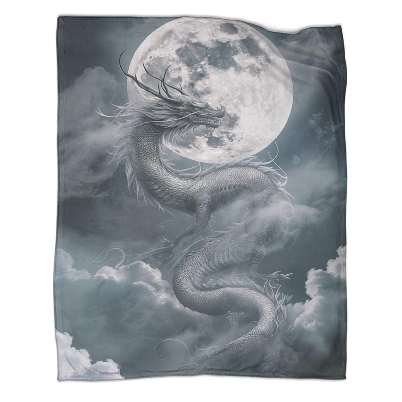 Couverture de voyage dragon plaid chaud pour le bureau