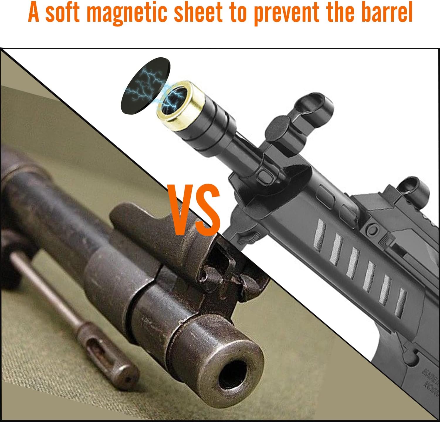 Red Bore Sight with Magnetic Connection, Laser Boresighter Kit for Multiple Calibers, Scratch Proof, Laser for All Guns, Suitable for Scope Mounting, Gunsmithing and Maintenance in Shooting