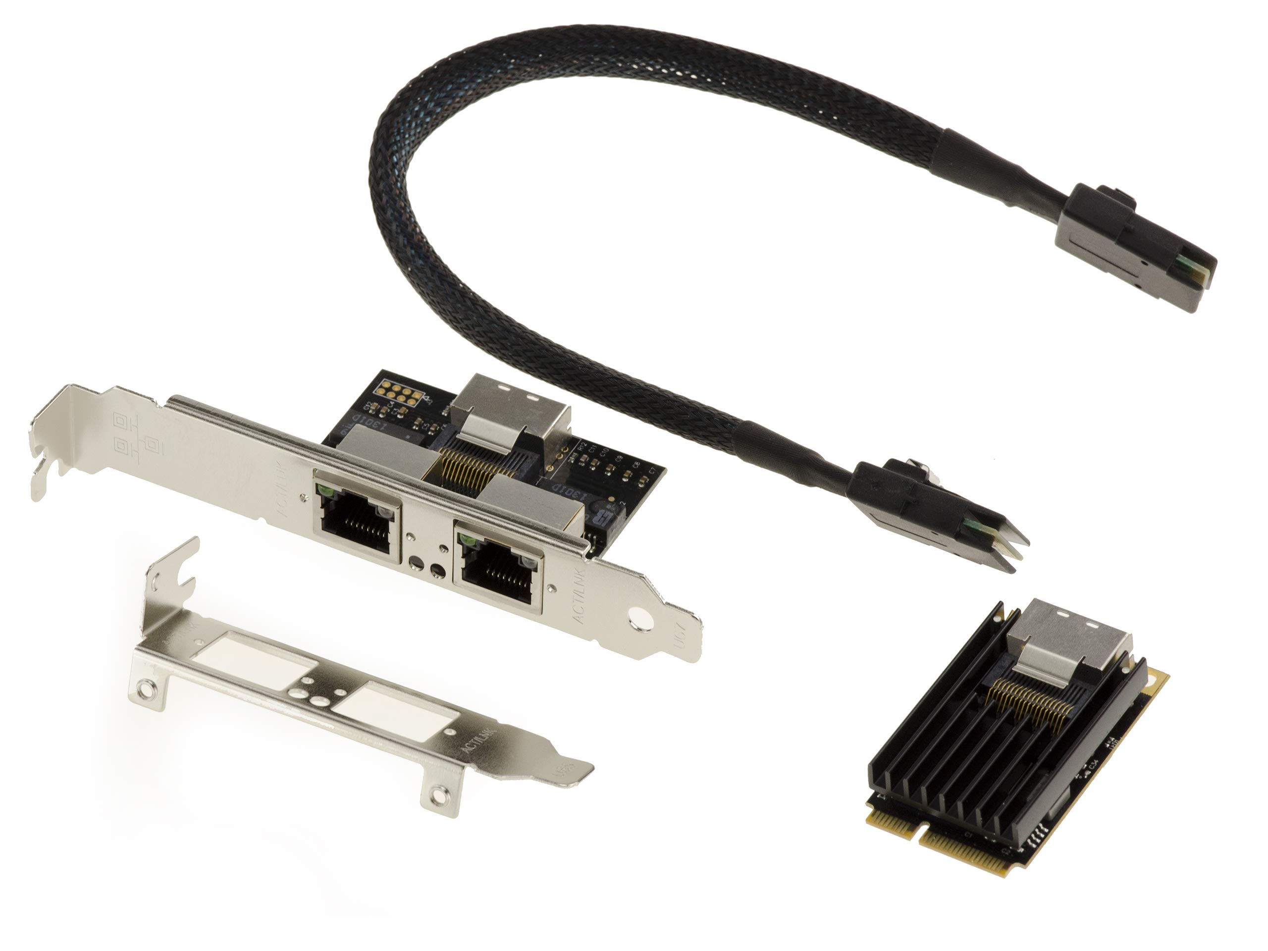 KALEA-INFORMATIQUE Tarjeta Mini PCI Express (MiniPCIE) - 2 Puertos LAN RJ45 GIGABIT ethernet con Chipset Intel I350 - mPCIe Nic 10/100 / 1000