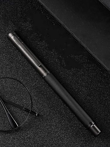 Vista 70 de Hongdian - Pluma estilográfica de bosque azul oscuro, punta extrafina, 0.015 in, hermosa textura de árbol, excelente pluma de escritura de metal