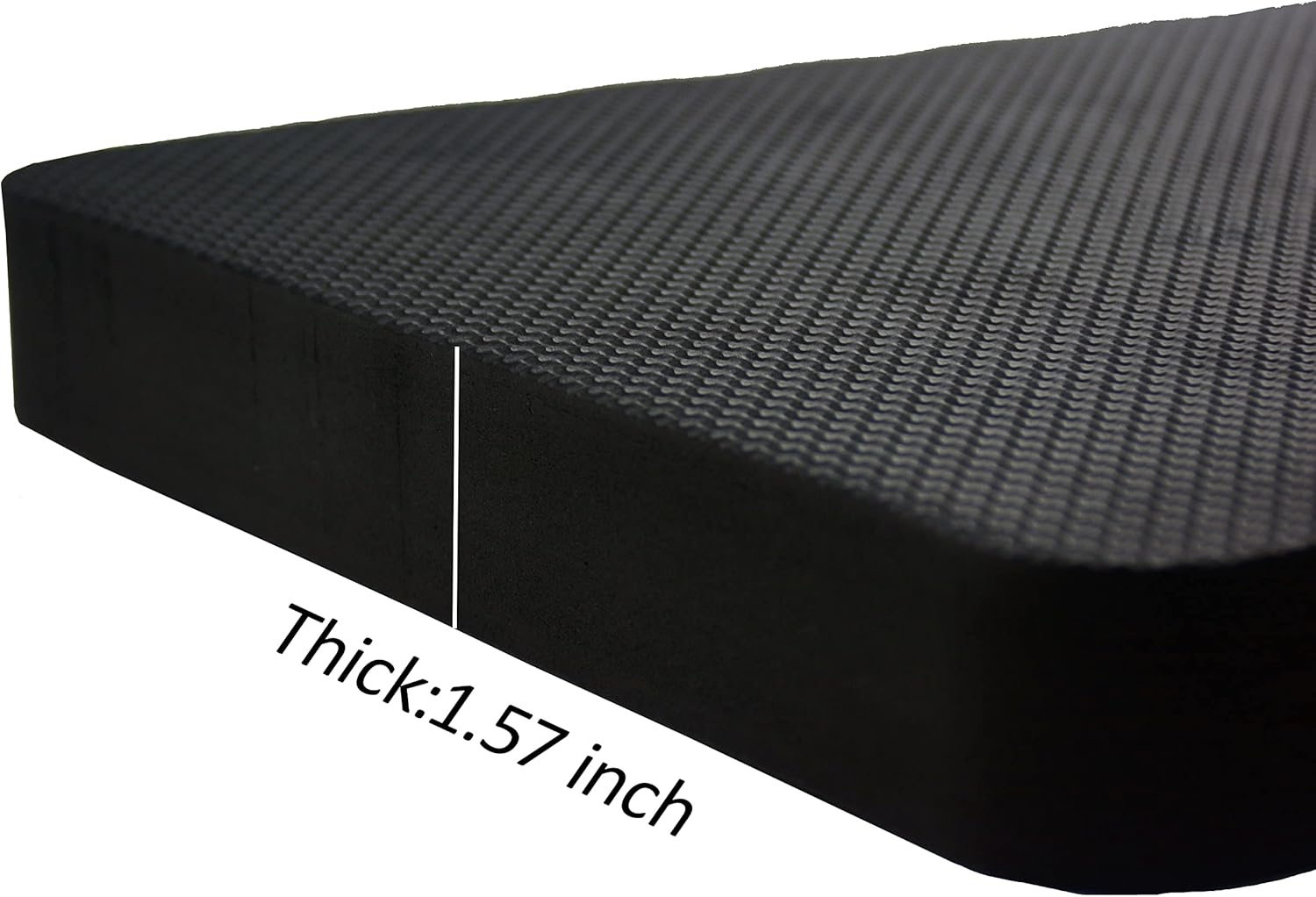 2pcs Premium Thick Kneeling Pad，Knee Pads for Gardening 18x11 Inch Gardening Tools Outdoor Cushions,Gardening Gifts for Women&Baby Bath Essentials (EVA-Soft, Black)