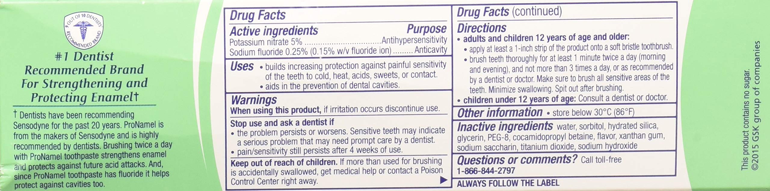 Sensodyne ProNamel Mint Essence Toothpaste, 4 oz.