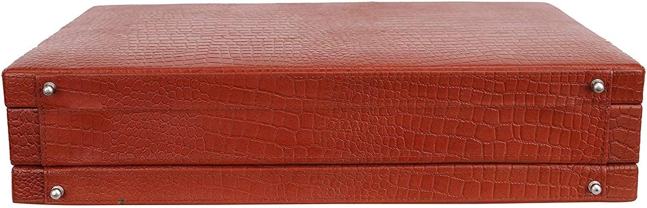 Full Grain Leather Briefcase Attache For Unisex Size L18 * W5 * H12 IN Expandable Italian Lock Briefcase