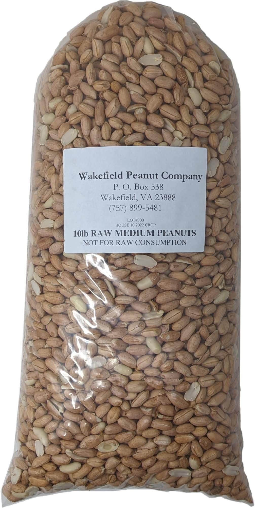 Wakefield Virginia Premium Grade Raw Cocktail Peanuts Medium, 10 LBS