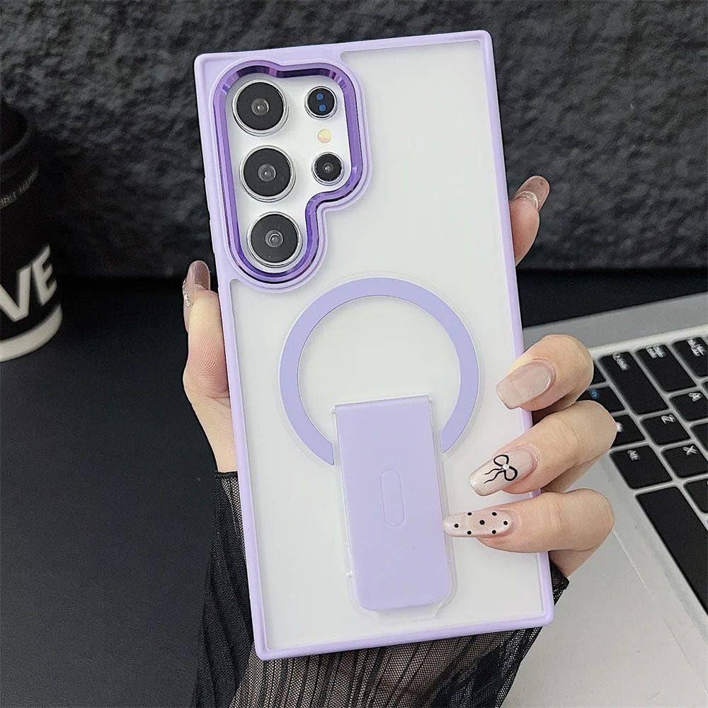 Étui S24 Ultra mat de luxe violet clair haute protection - 7