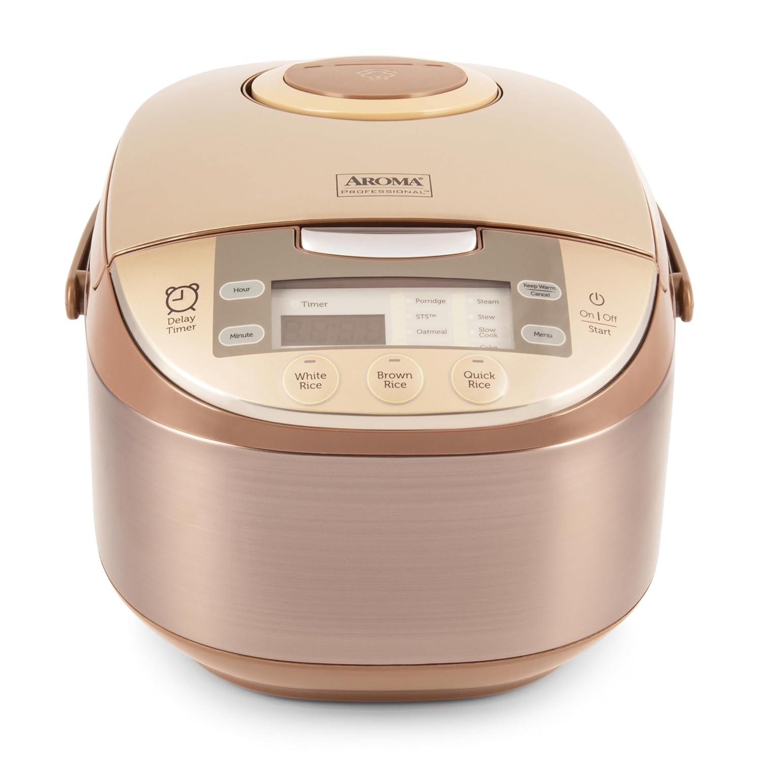 Aroma Housewares ARC-6106 Aroma Professional 6 Cups Uncooked Rice Slow Cooker Food Steamer MultiCooker Champagne