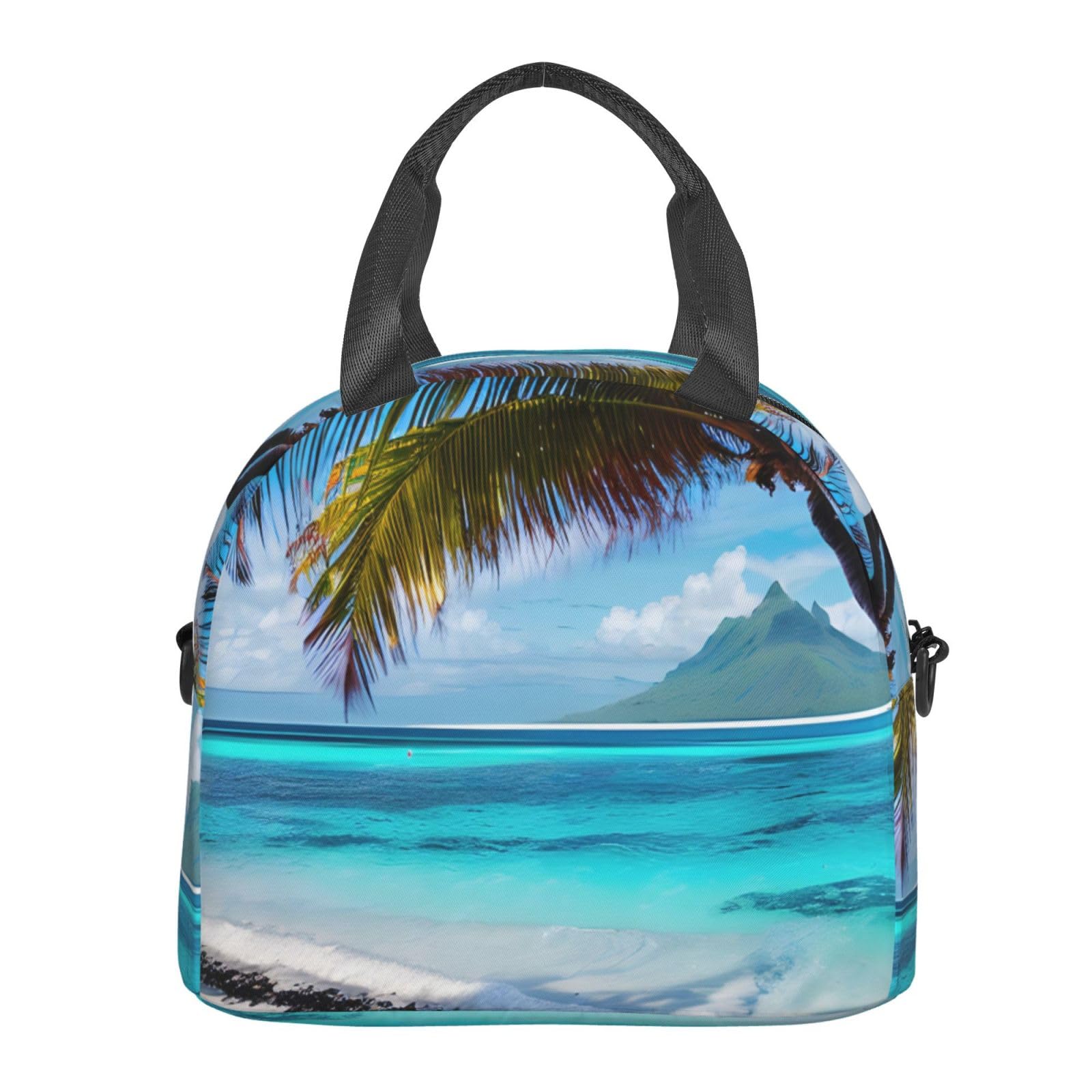 Tahiti Sac à déjeuner isotherme réutilisable pour adultes pour le travail, les voyages, les femmes et les hommes