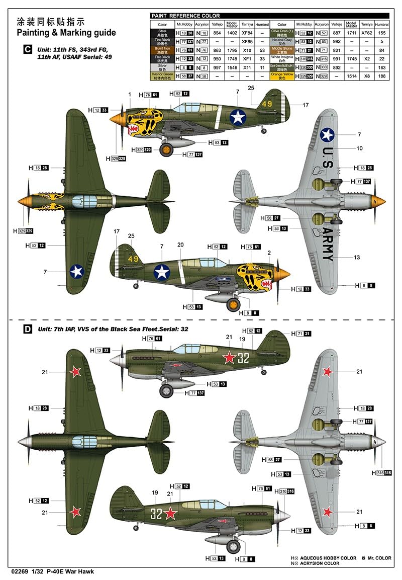 (未使用･未開封品)　トランペッター 1/72 P-40B C キティホーク プラモデル sdt40b8 Amazon | トランペッター 1/72 P-40B C キティホーク プラモデル