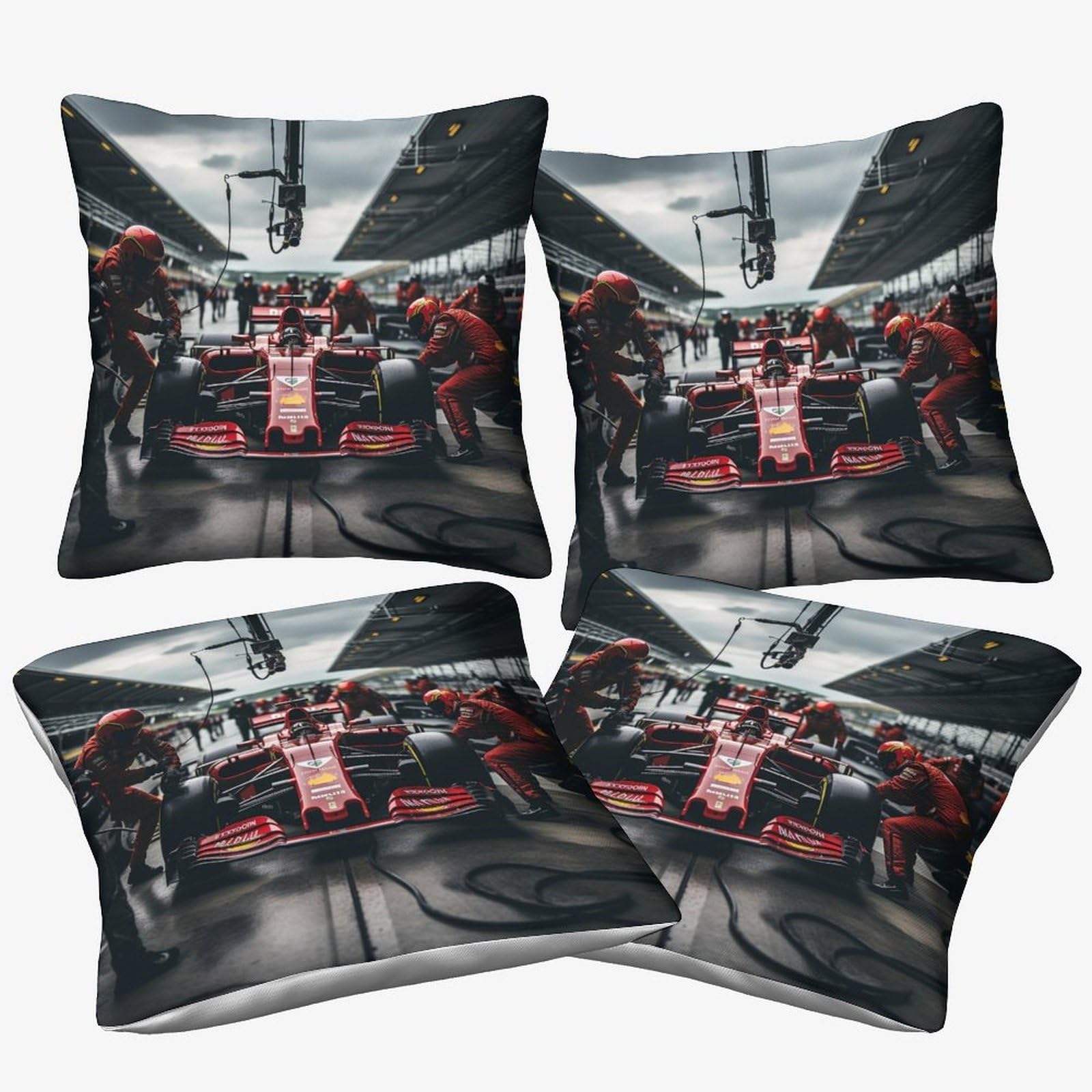 3U6c4m9k Formulaa Racing-17 Luxury Microfiber Square Throw Pillow Cases Formulaa Racing With Invisible Zipper, 45X45cm, 4 Pcs Decorative Throw Pillowcases With Pit Stop, For Livingroom Sofa Bedroom