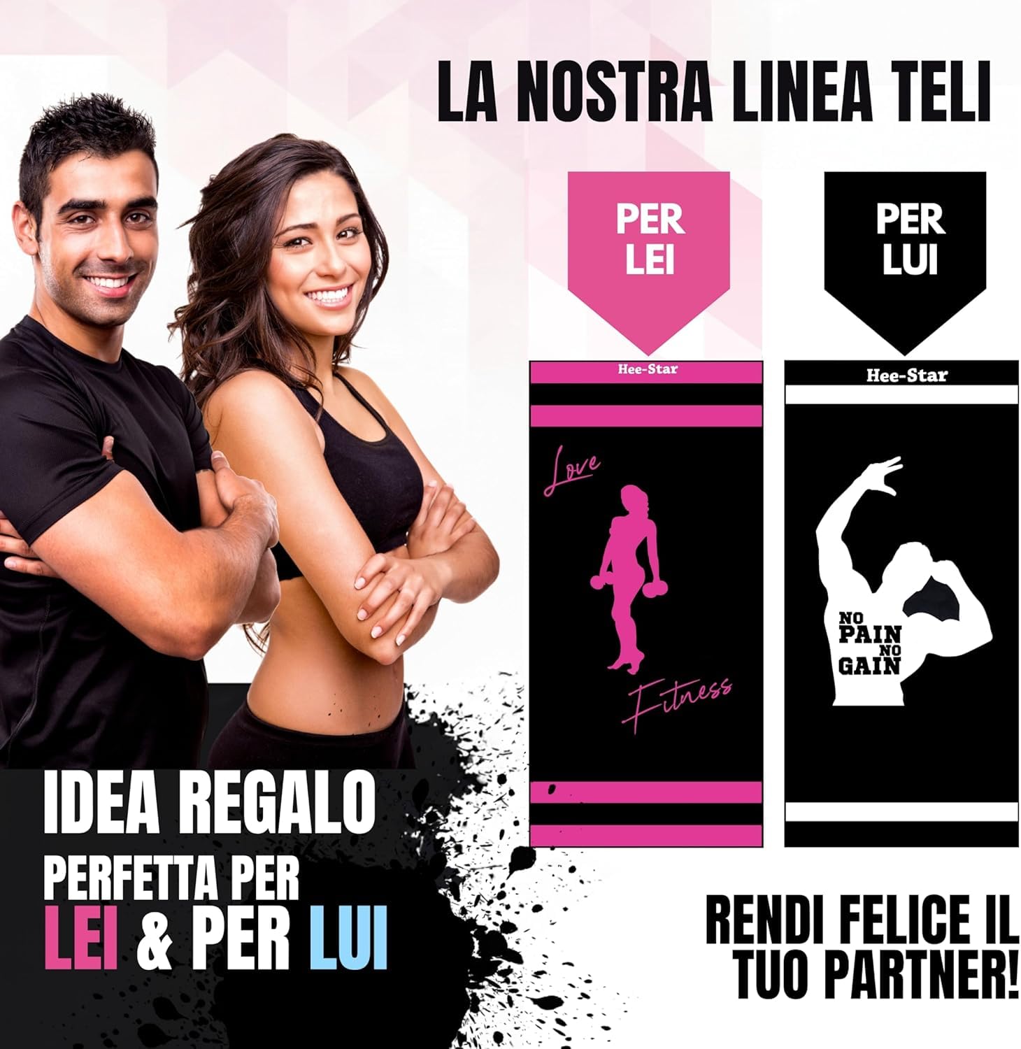 Asciugamano Palestra Donna - Telo Palestra in Microfibra Super Leggero e Sottile - Women's Gym Towel - Telo Panca Ideale per Ftness e Sala Pesi - Accessori Fitness Donna