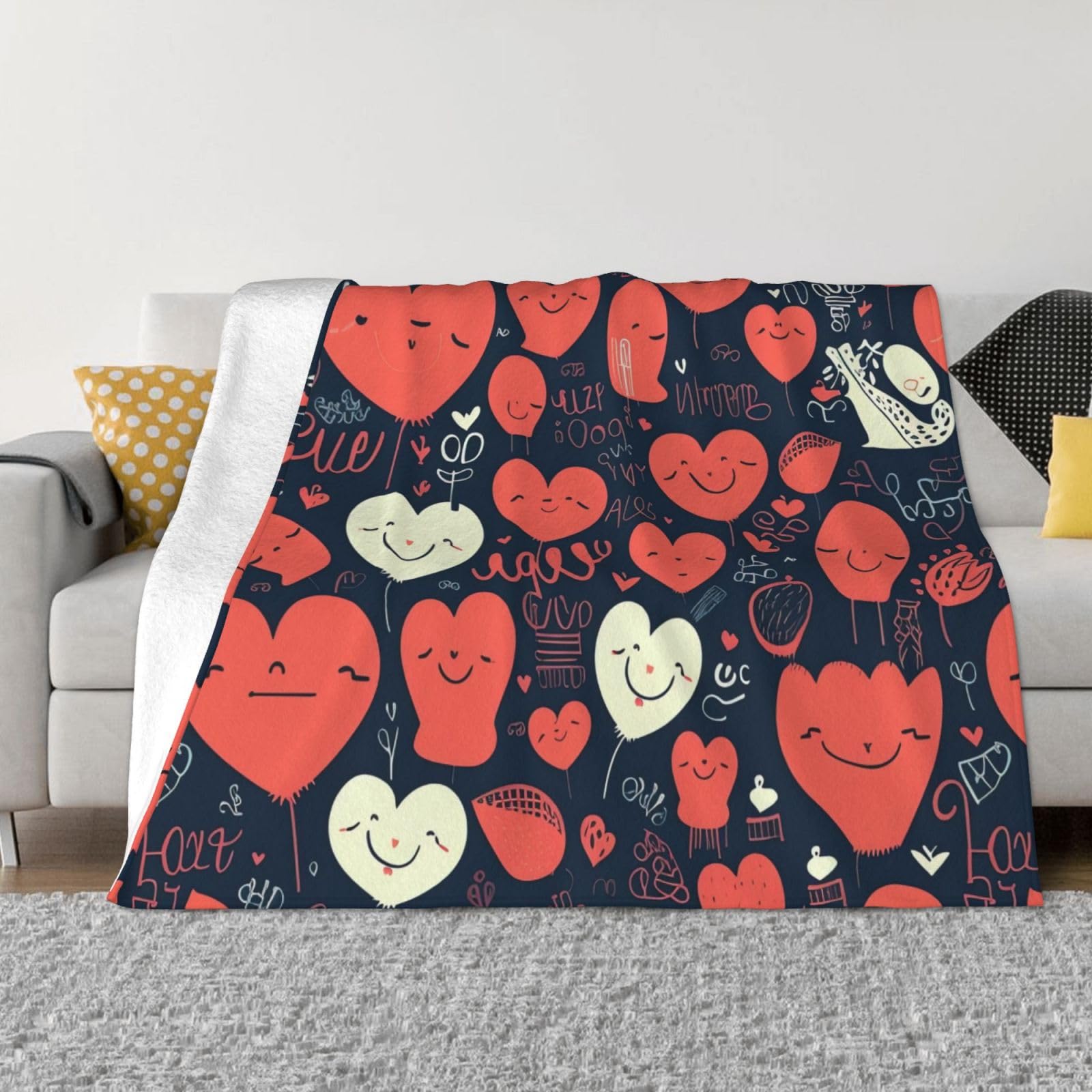 Couverture toutes saisons pour lit et canapé plaid flanelle imprimé