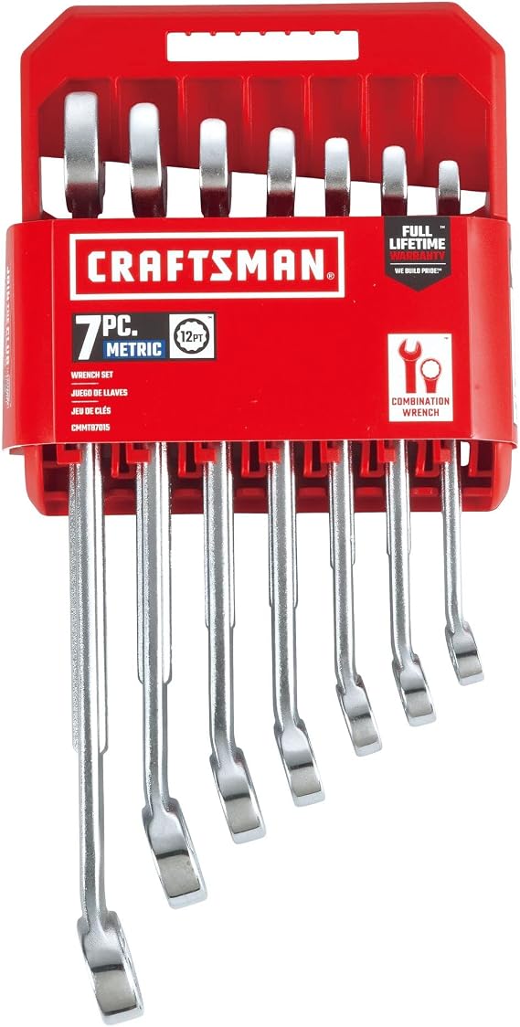 CRAFTSMAN Combination Wrench Set, Metric, 7-Piece (CMMT87015)