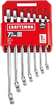 CRAFTSMAN Combination Wrench Set, Metric, 7-Piece (CMMT87015)