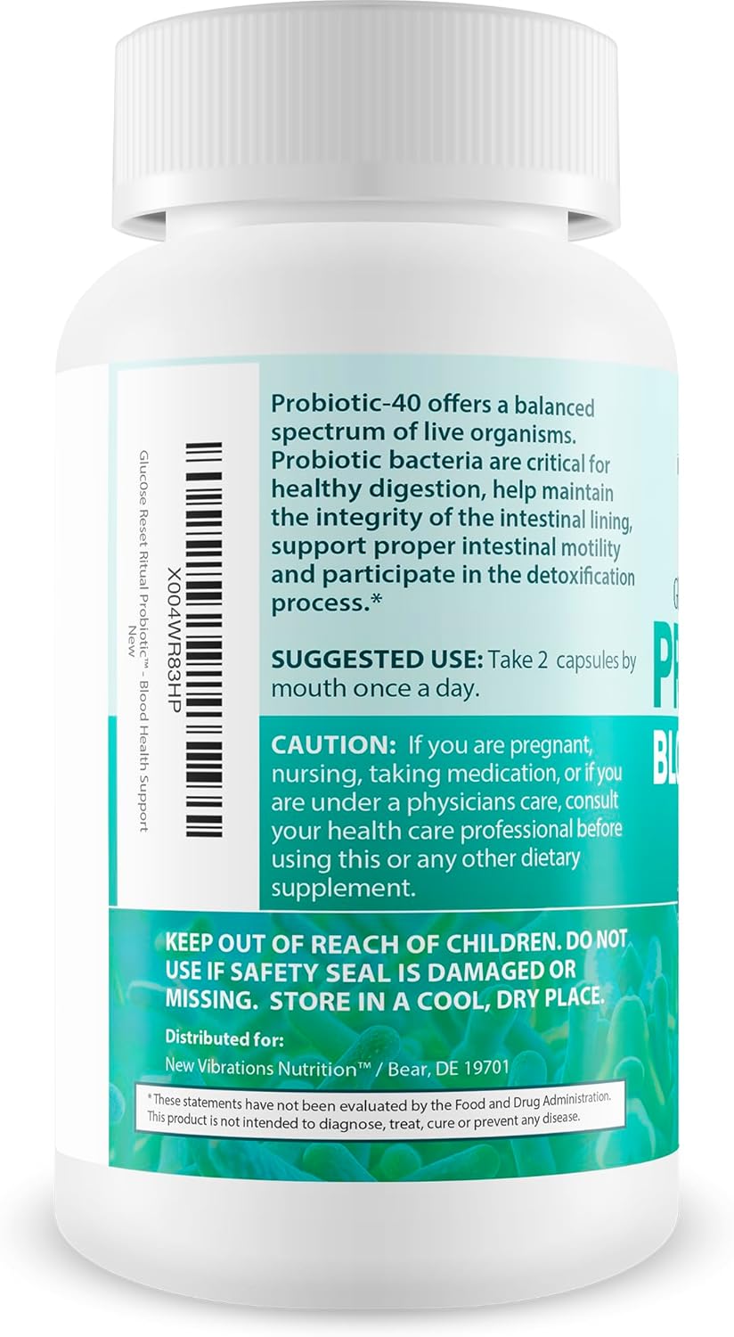 Gluc0se Reset Ritual Probiotic Blood Support - Our Best Probiotics & Prebiotics For Blood Balance - Prebiotics & Probiotics With Vitamin D - Healthy Gut Restore Probiotic Leaky Gut Repair Supplements