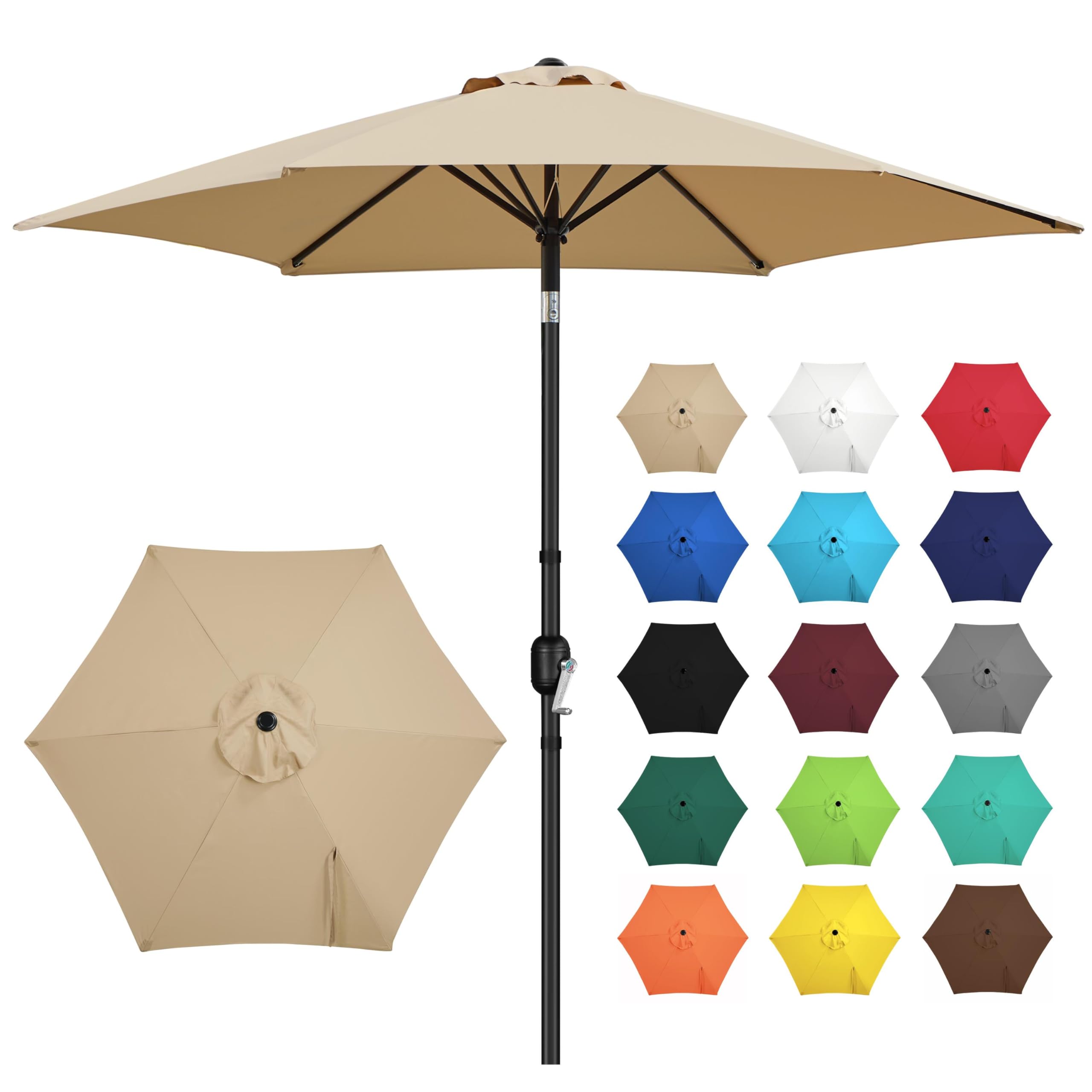 Amazon.com : Yaheetech 9FT Outdoor Patio Umbrella, Outdoor Table