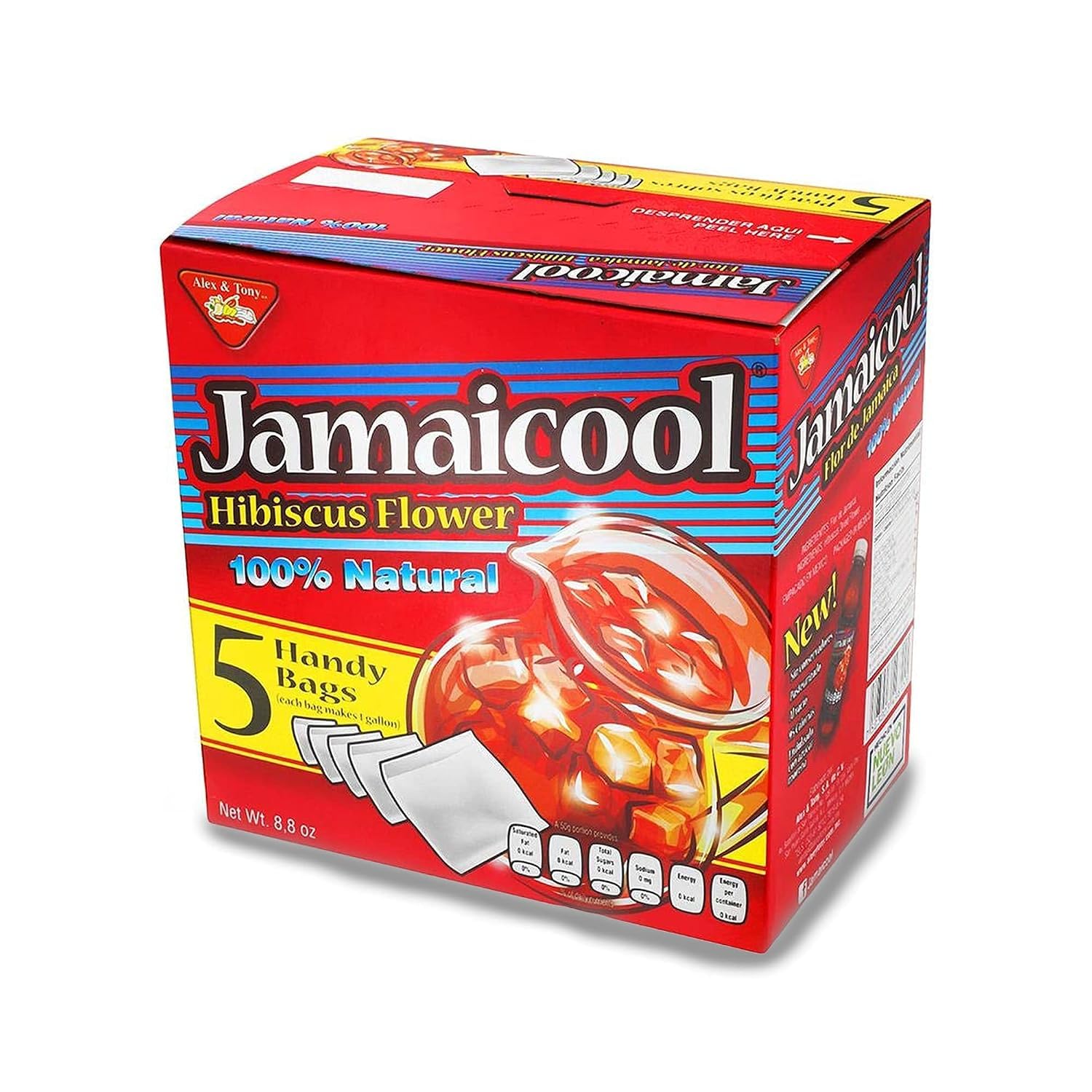 Jamaicool Master box includes 24 individual boxes with 5-1 gallon tea bags, makes 120 gallons great for restaurants and events
