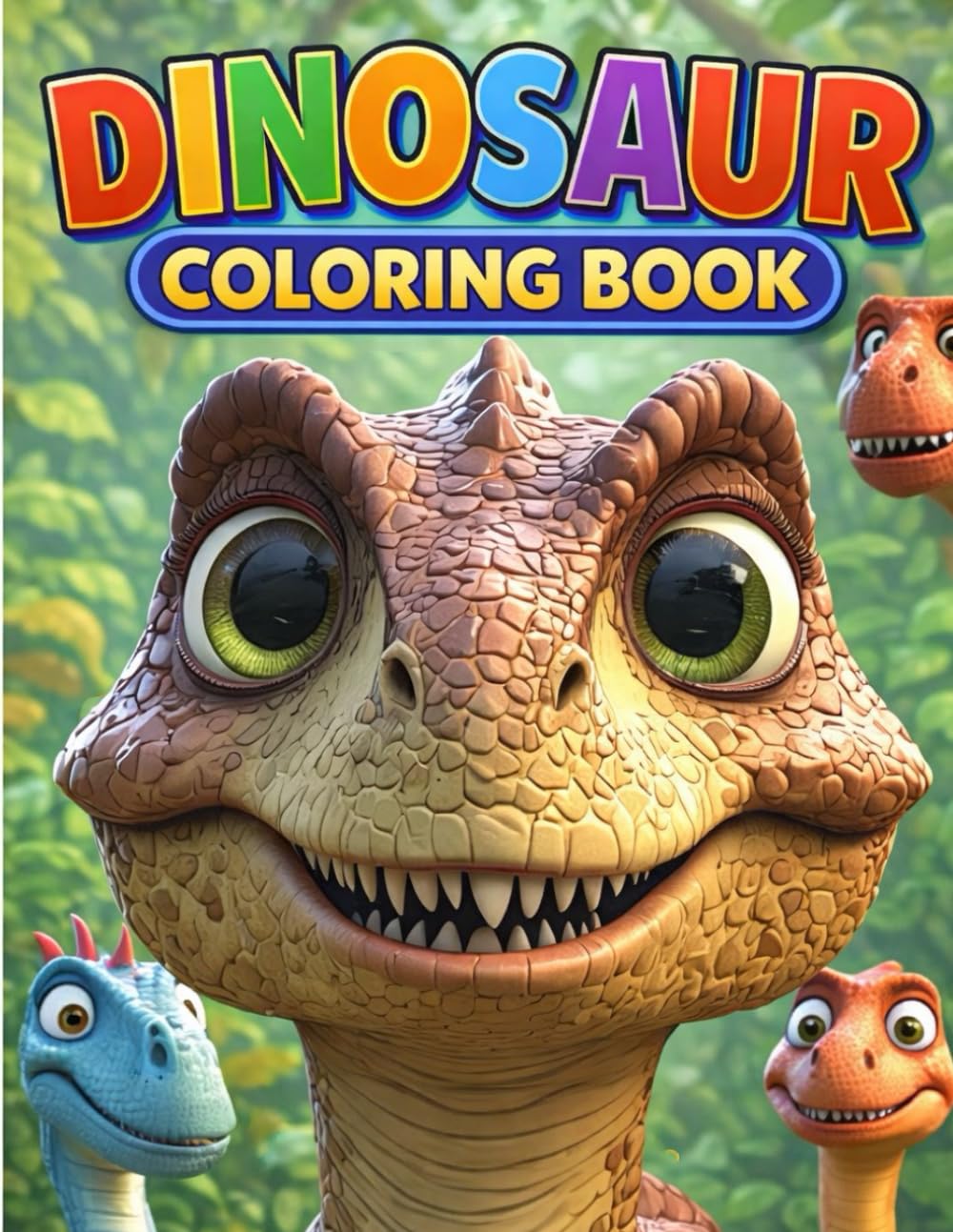 Dinosaur Coloring Book for Kids: Fun, Cute & Easy Dinosaur Coloring Pages for Toddlers and Preschoolers