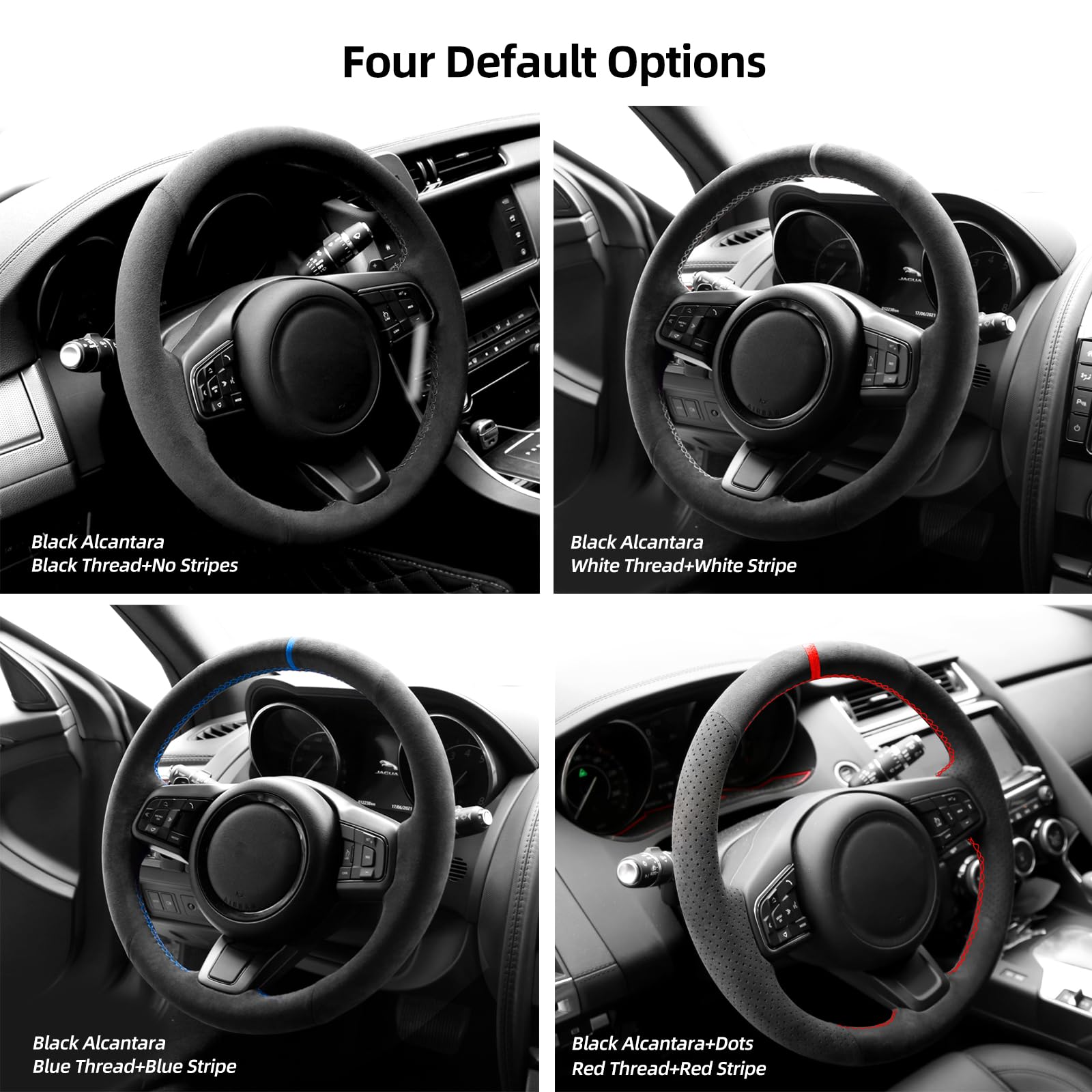 COUVRE-VOLANT,NAVY BLUE--Housse De Volant De Voiture Personnalisée Pour