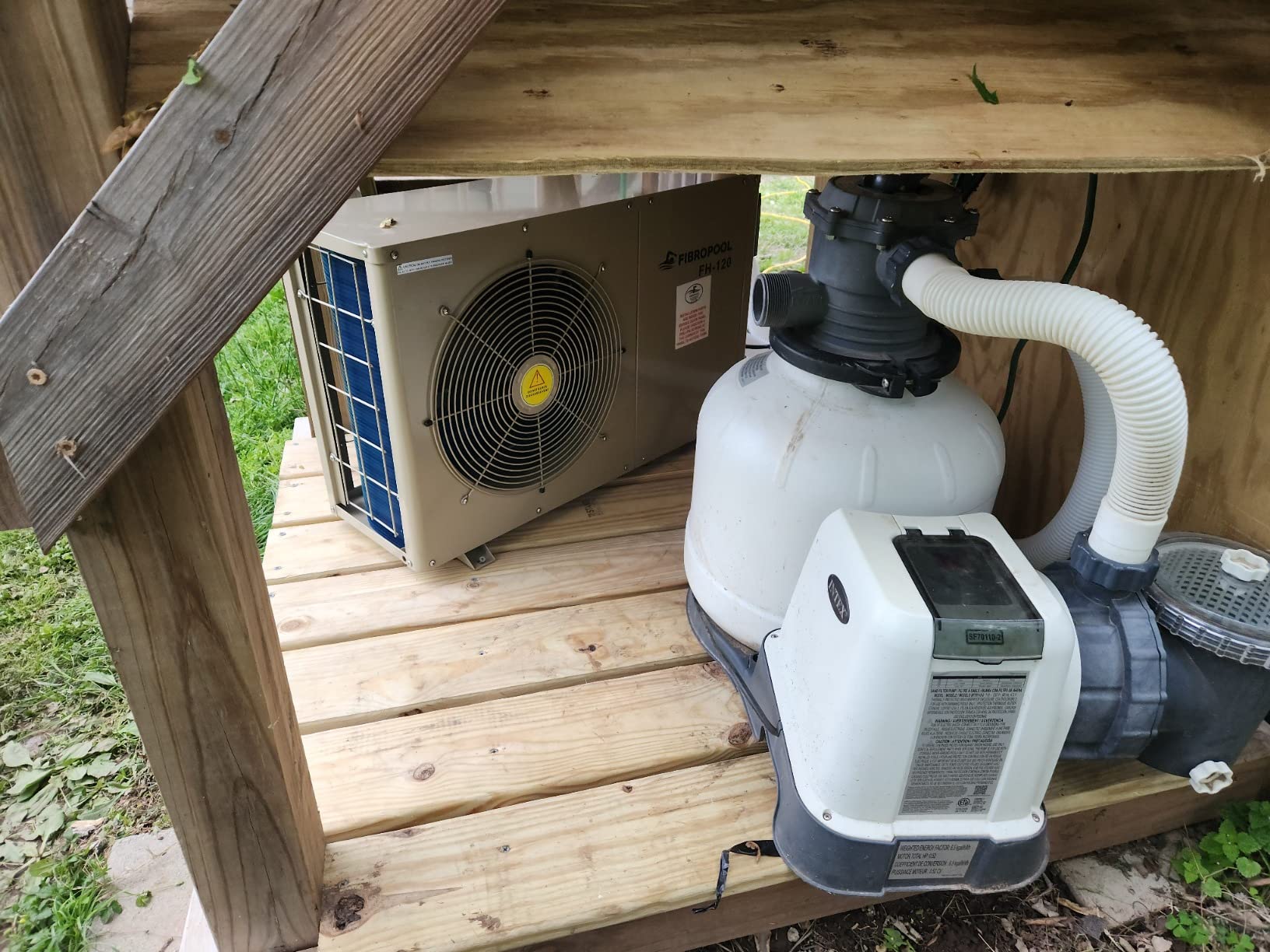 92/mo Finance FibroPool Swimming Pool Heat Pump FH120 20,000 BTU for Above and In Ground