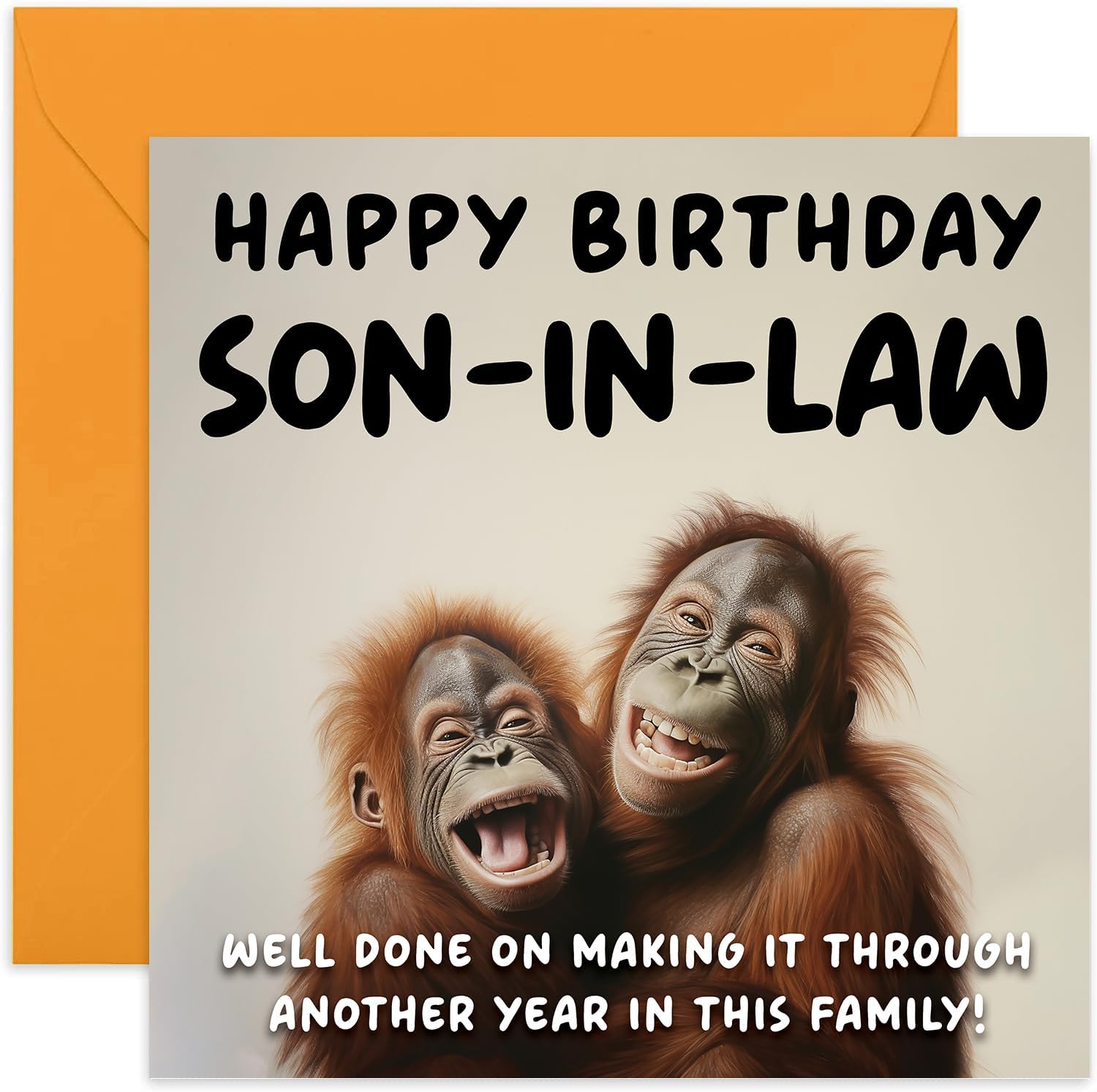 Funny Birthday Card for Son in Law - 'Nothing You Can Do About It' Chimp Birthday Card for Him, for Men - Hilarious Birthday Card for Son-in-law -