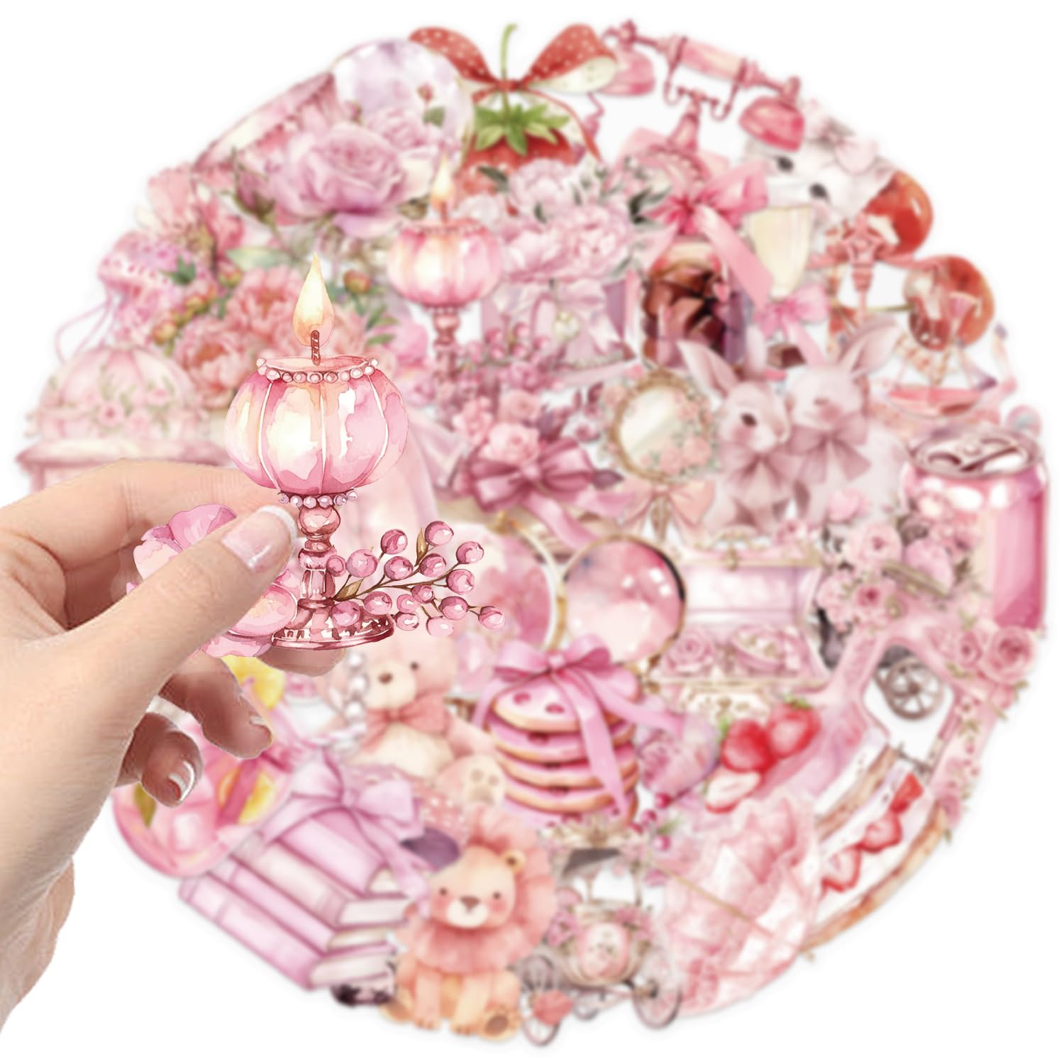 50Pcs Fairy Stickers Laptop Car Scrapbook Phone Skateboard Suitcase Luggage Bike Transparent Fairy Vinyl Waterproof Aesthetic Personalised Stickers for Teens Boys Girls Adults - Image 4