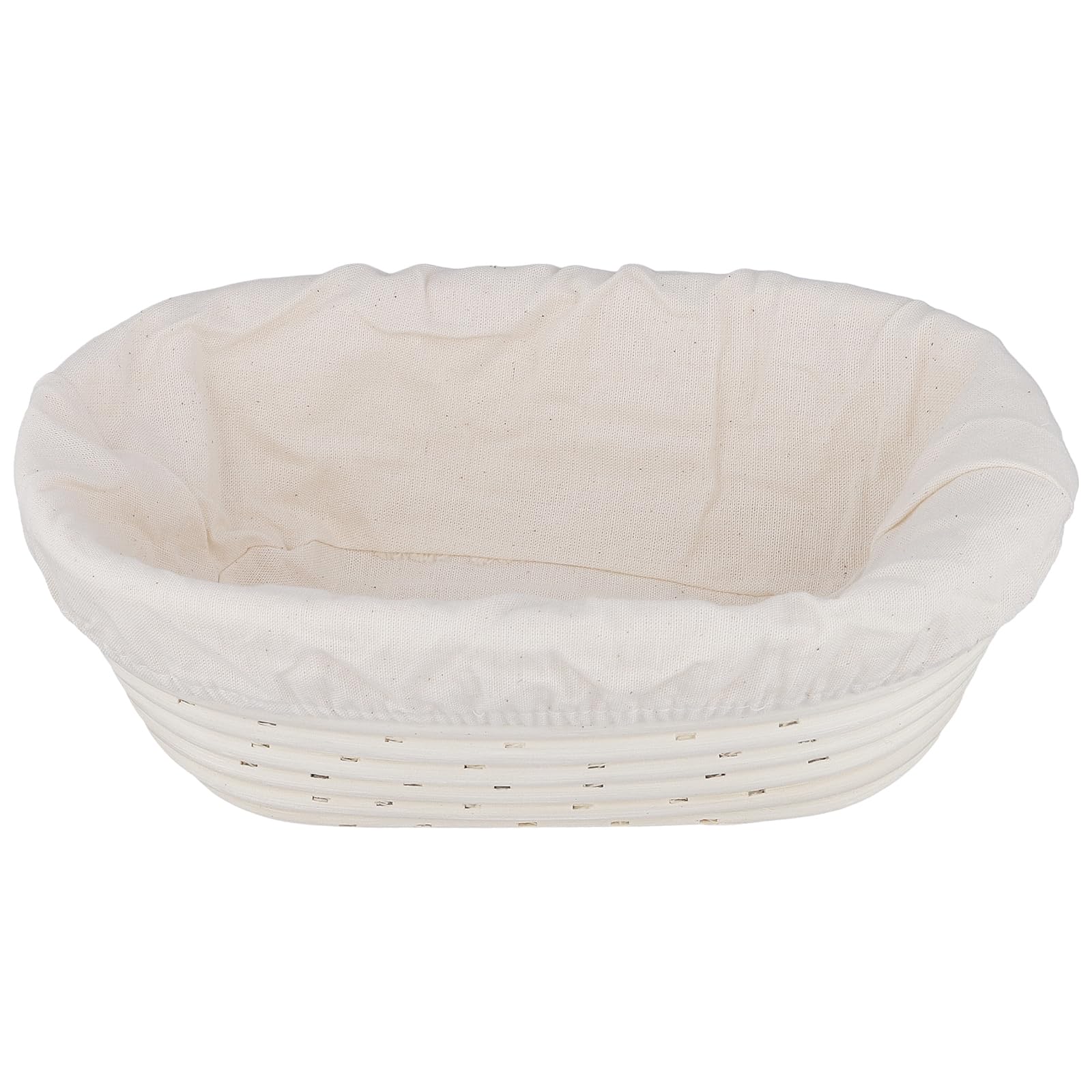 Banneton pour Pain - Lot de 2 Corbeilles à Pain Ovales 25x15x8cm - Panier de Fermentation en Rotin Naturel avec Insert en Lin - Pour Levain et Pâte