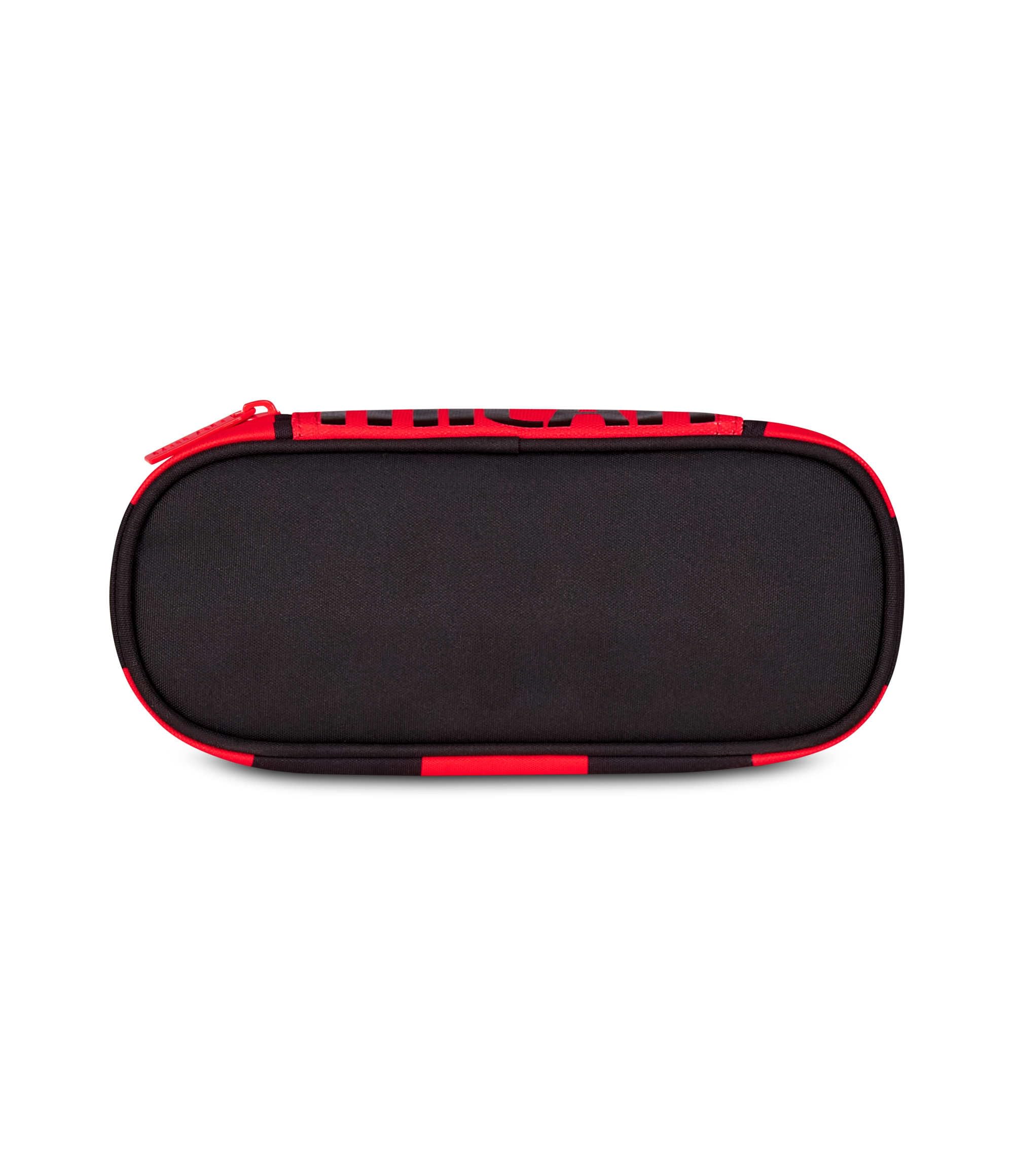 Seven Milan Round Plus Pencil Case, Black, Oval Pencil Case with Elastic Bands and Pocket for Pens, Pencils and Accessories, Middle and High School, Football Boy, Black, Modern - Image 4