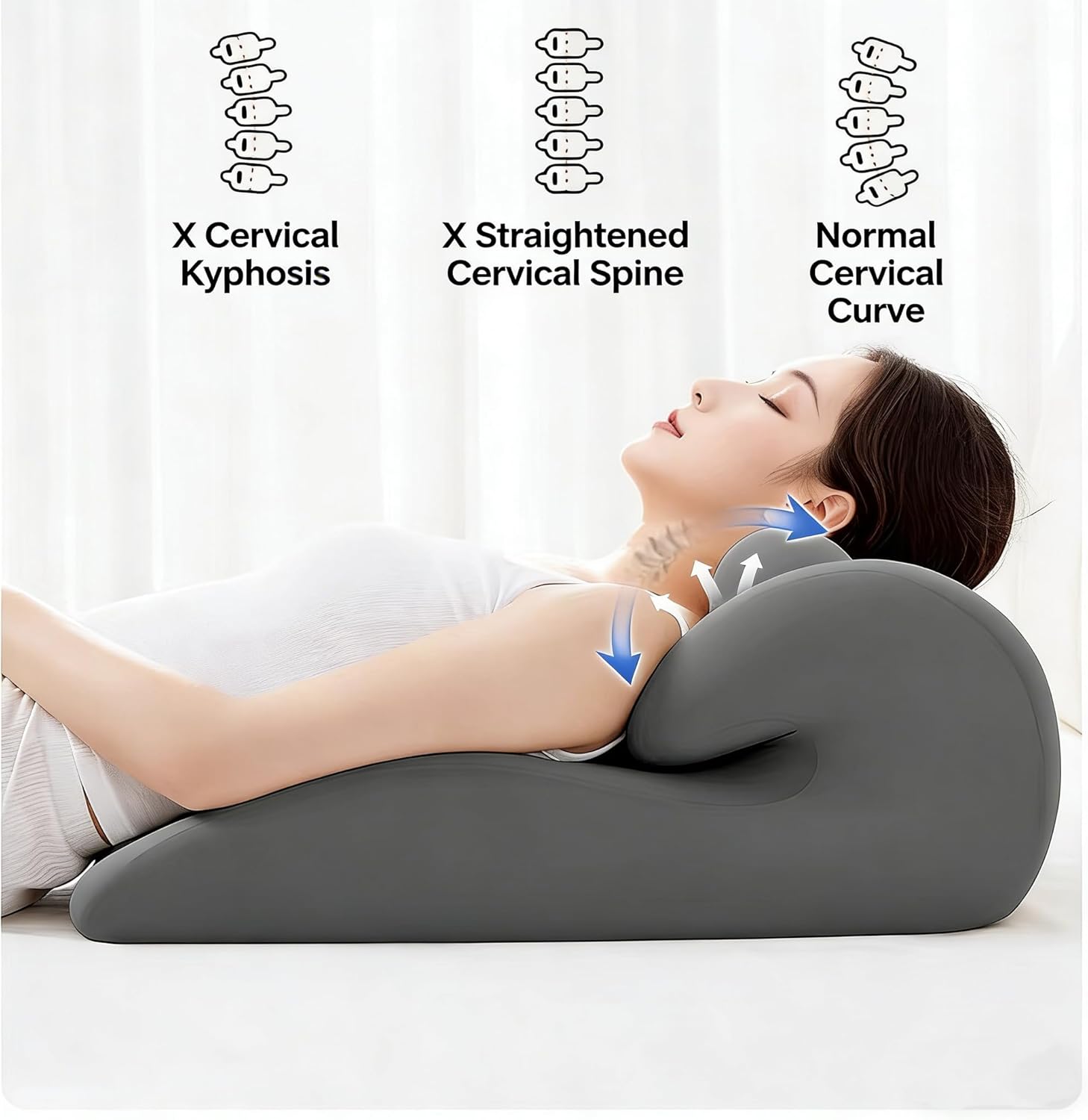 27° Wedge Pillow – Intimacy Pillow & Butt Cushion, Pregnancy Support Pillow, Reading Pillow, Positioning Furniture, Available in Two Styles (Dark Gray, Without Small Pillows)
