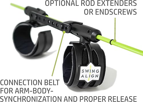 Miniatura 5 de SWINGALIGN Entrenador de swing de golf, paquete de alineación de columpio, ayudas de entrenamiento de golf para una mejora rápida y garantizada. Más