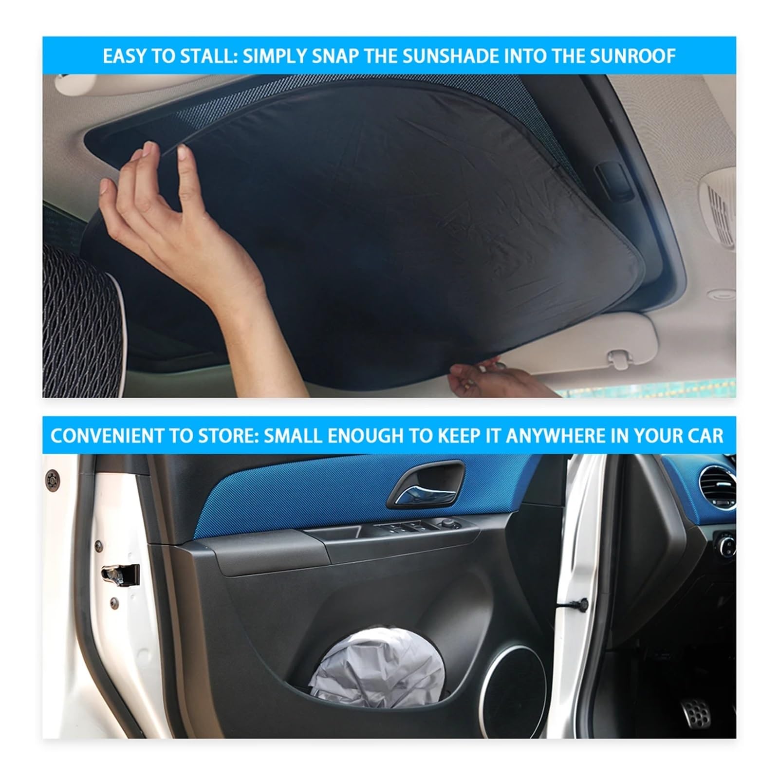 Auto Tendine Parasole Per Mini Per Cooper Per Clubman Per Countryman R55 R56 R60 R61 F56 Interni auto Tetto apribile Ombra Tetto Parasole Copertura 2 pezzi Tendine Parasole Auto