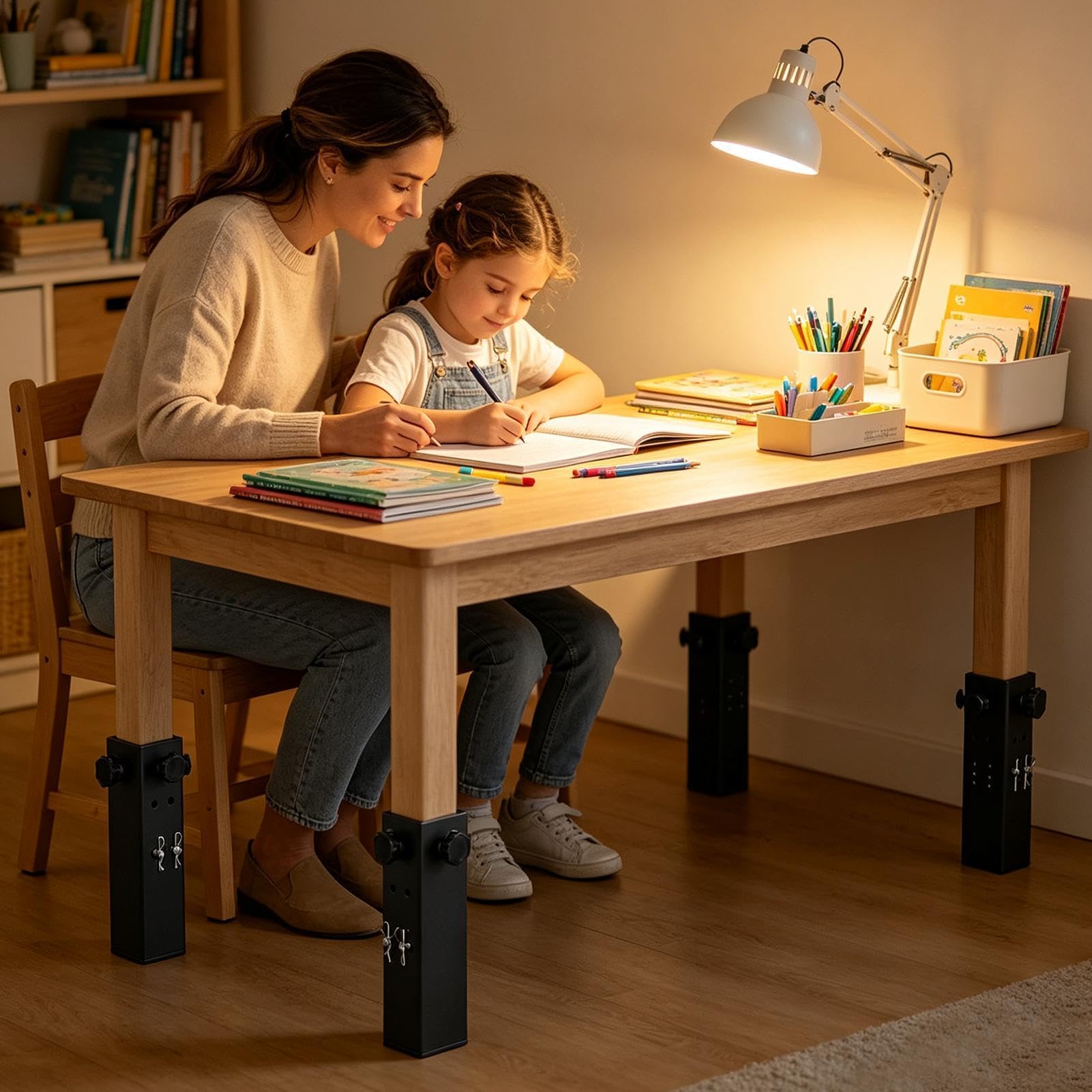 Rallonges de pieds pour table pliante Support Métallique Robuste Réglable 2