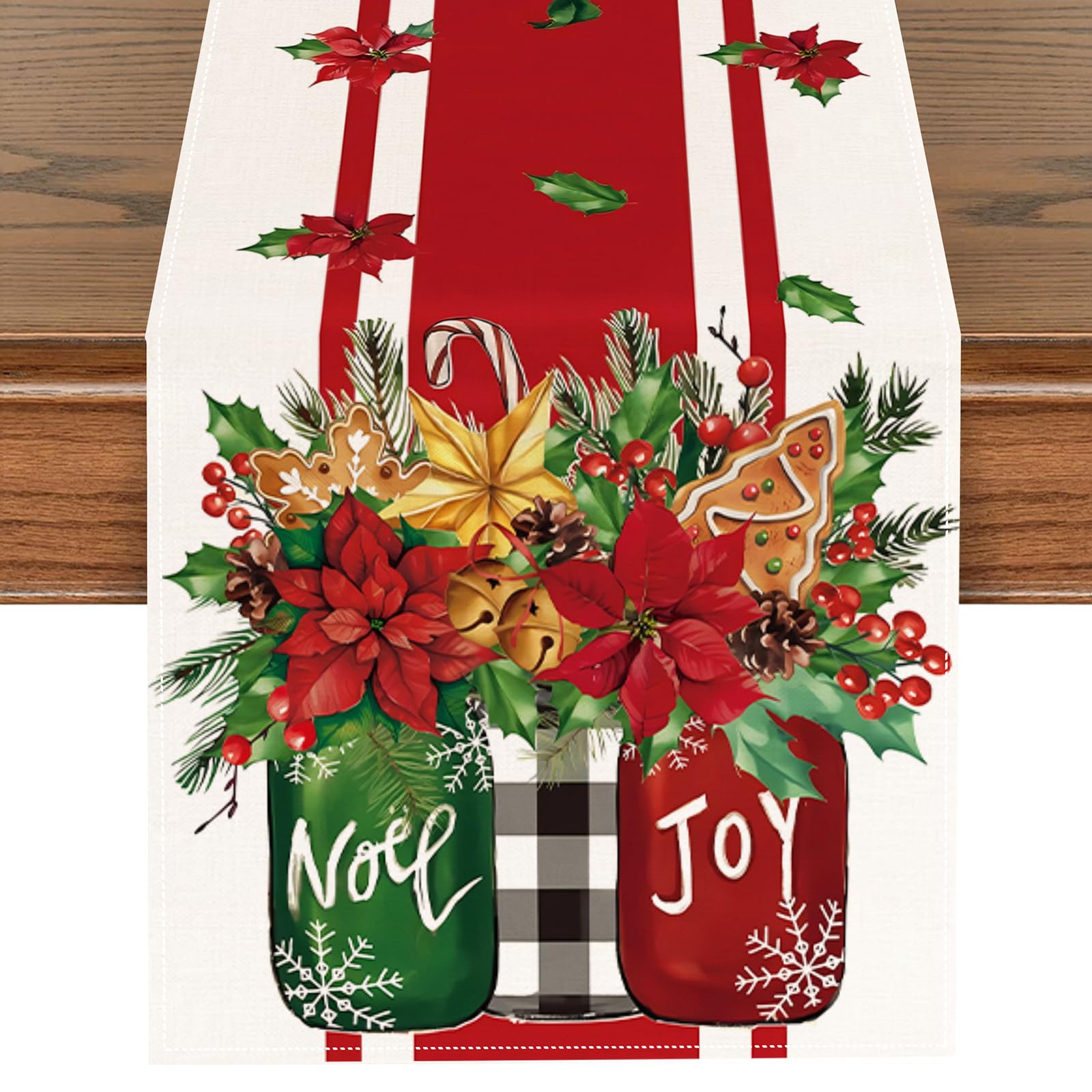 Chemin de table de Noël Joy pour vivre la magie de l'hiver et des fêtes en famille