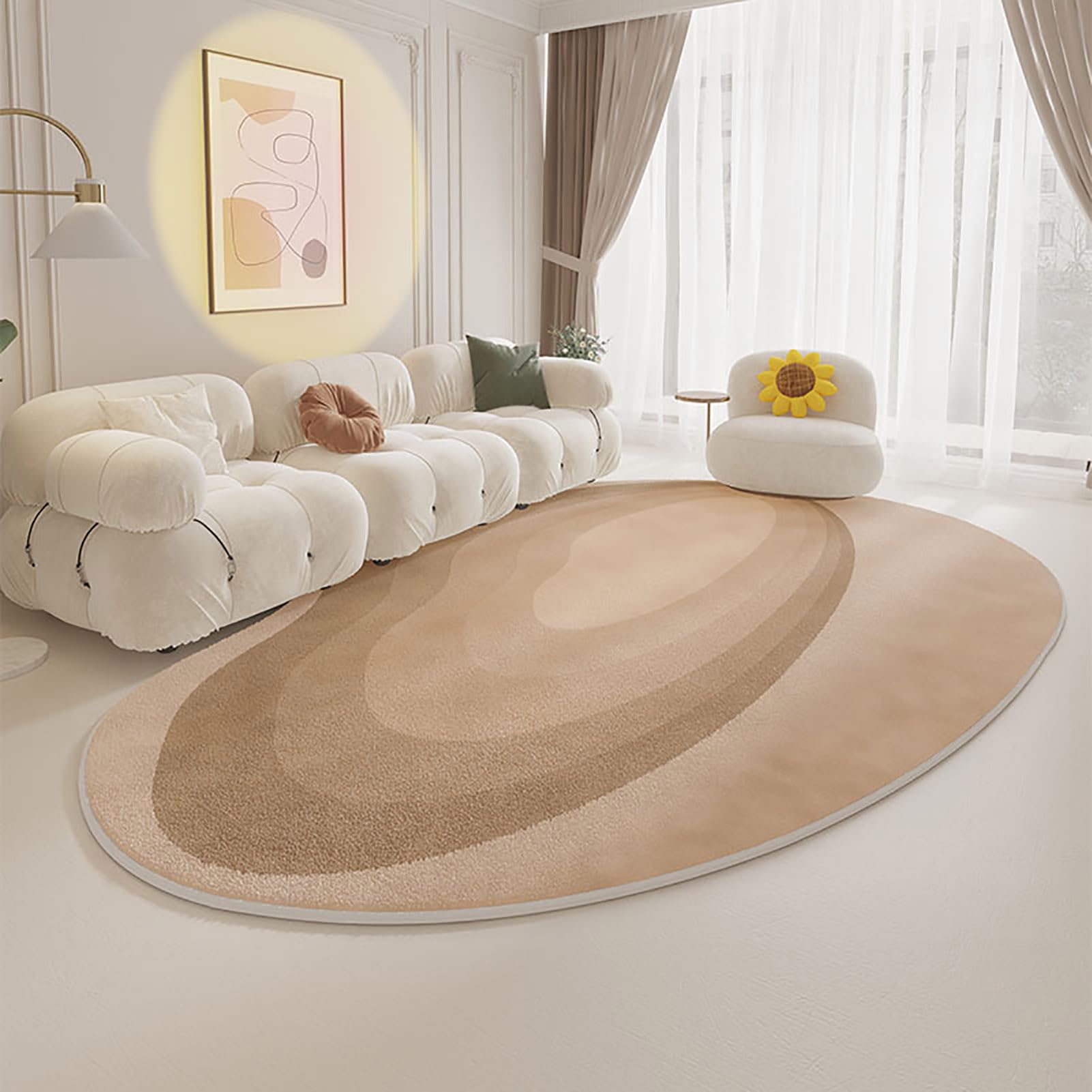 Tapis de sol épais antidérapant et doux en faux cachemire pour chambre