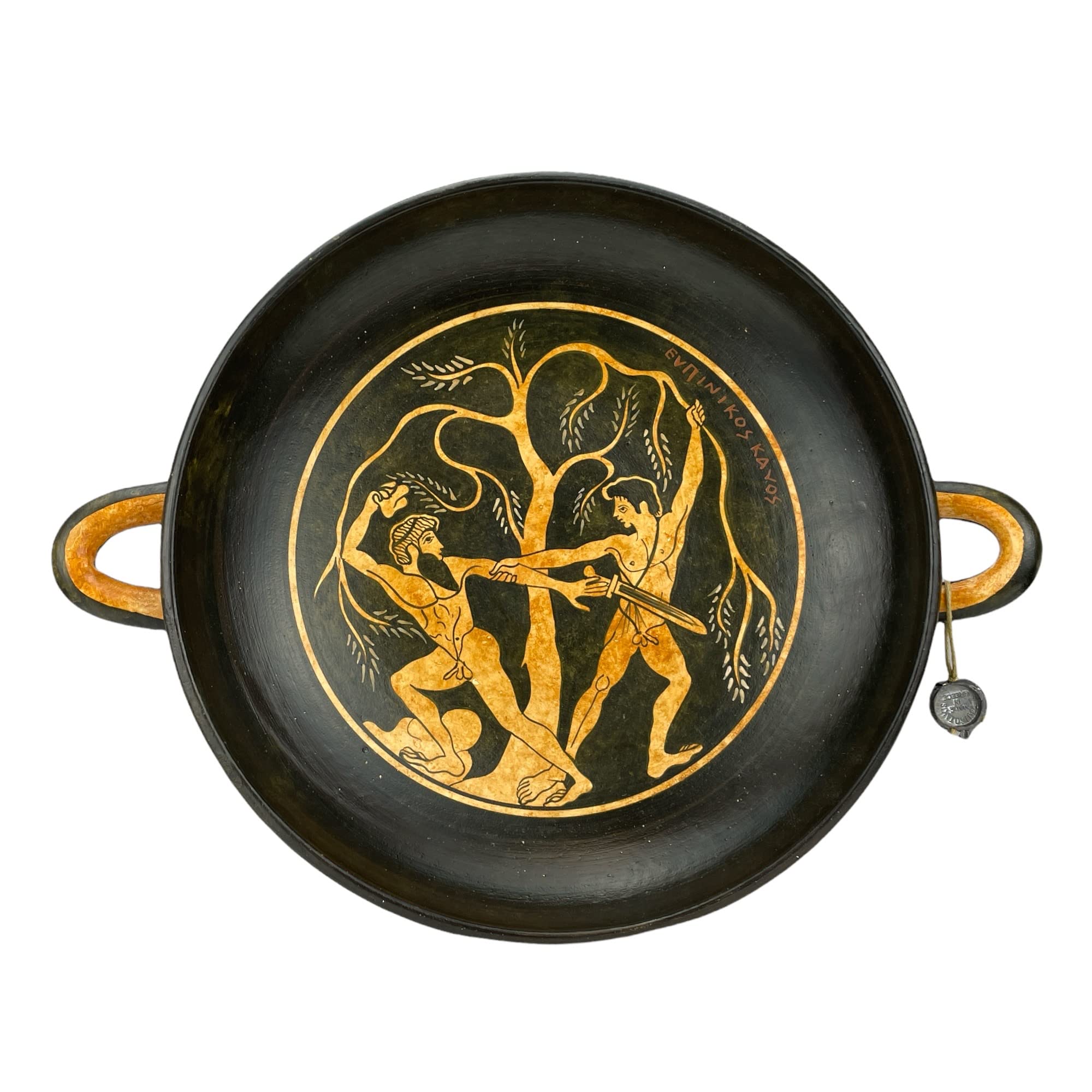 Teseo & Cina Attico rosso-Figura Kylix Mitologia Greca Vaso 490 480 BC Copia