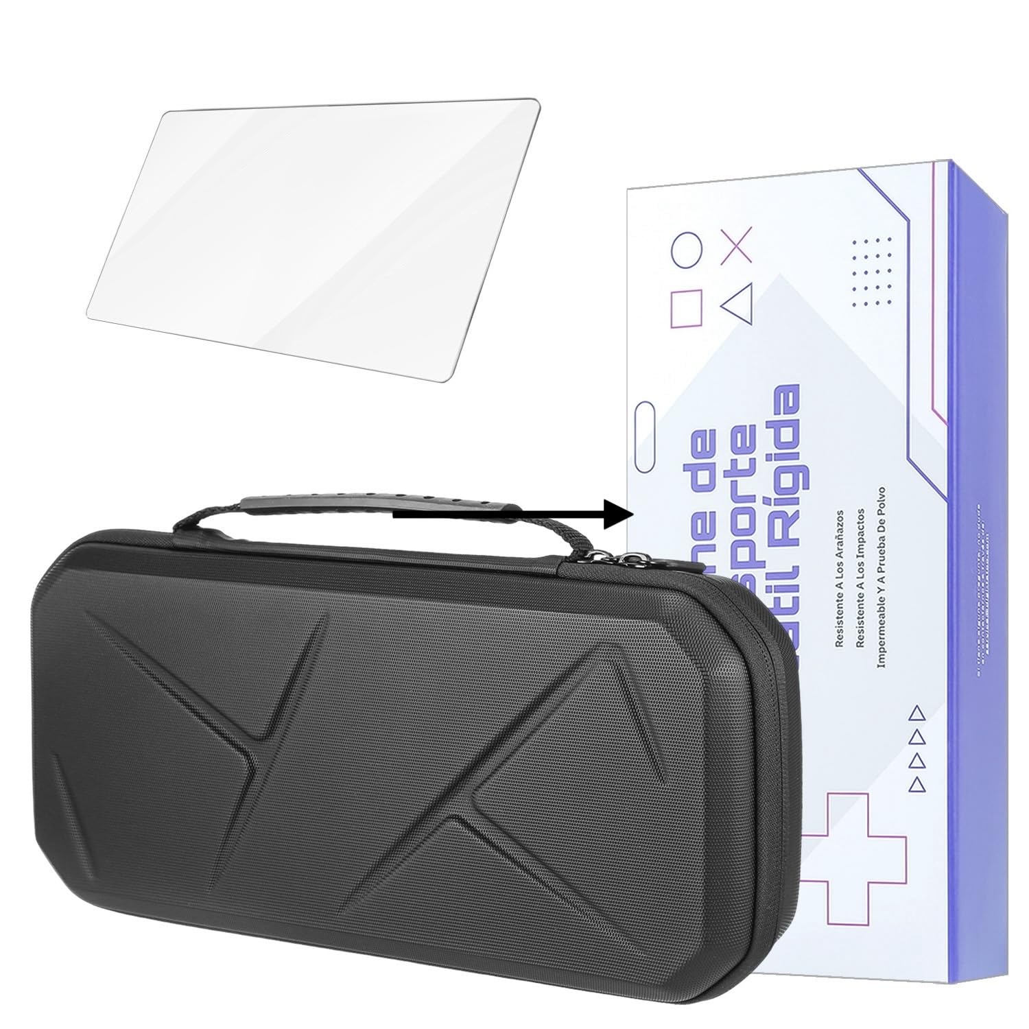 Photo 1 of ?Carry Case+Screen Protector?Carrying Case Compatible with 2025 Lenovo Legion Go 2 (8.8 inch) & Accessories, Shockproof Scratch-Proof Travel-Friendly Protective Hard Shell Suitcase - Black