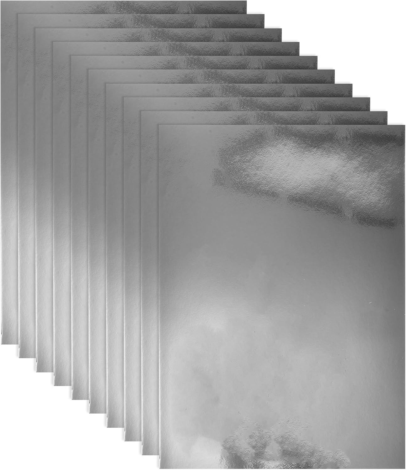 Mirror Cardstock 10 Sheets Silver Metallic for DIY Craft Paper