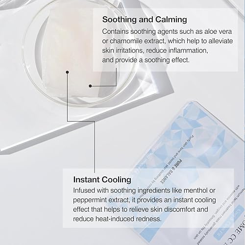 Miniatura 2 de Láminas de máscara facial coreana premium para enfriar, calmante e hidratante, máscara Ceutisome CC por OxygenCeuticals, 6 hojascaja