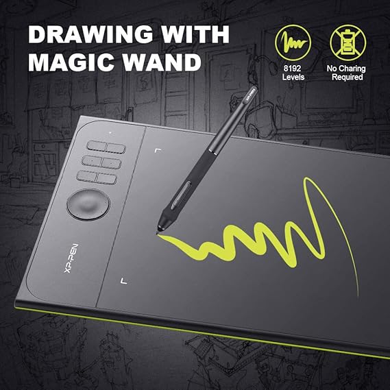Xp Pen Star06c Drawing Tablet With 8192 Levels Battery Free Pen Stylus 6 Hot Keys Dial Knob 10x6 Inch Area For Digital Art Creation With Photoshop Illustrator Gimp Sai And More Electronics Amazon Com Xp Pen Star06c Drawing Tablet With 8192 Levels Battery Free Pen Stylus 6 Hot Keys Dial Knob 10x6 Inch Area For Digital Art Creation With Photoshop Illustrator Gimp Sai And More Electronics Amazon Com